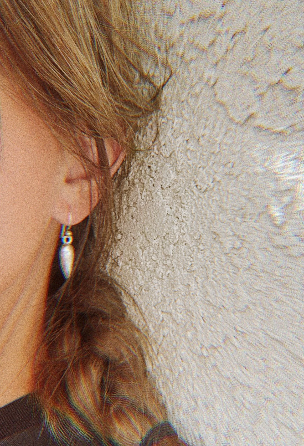 spear earrings silver and bronze