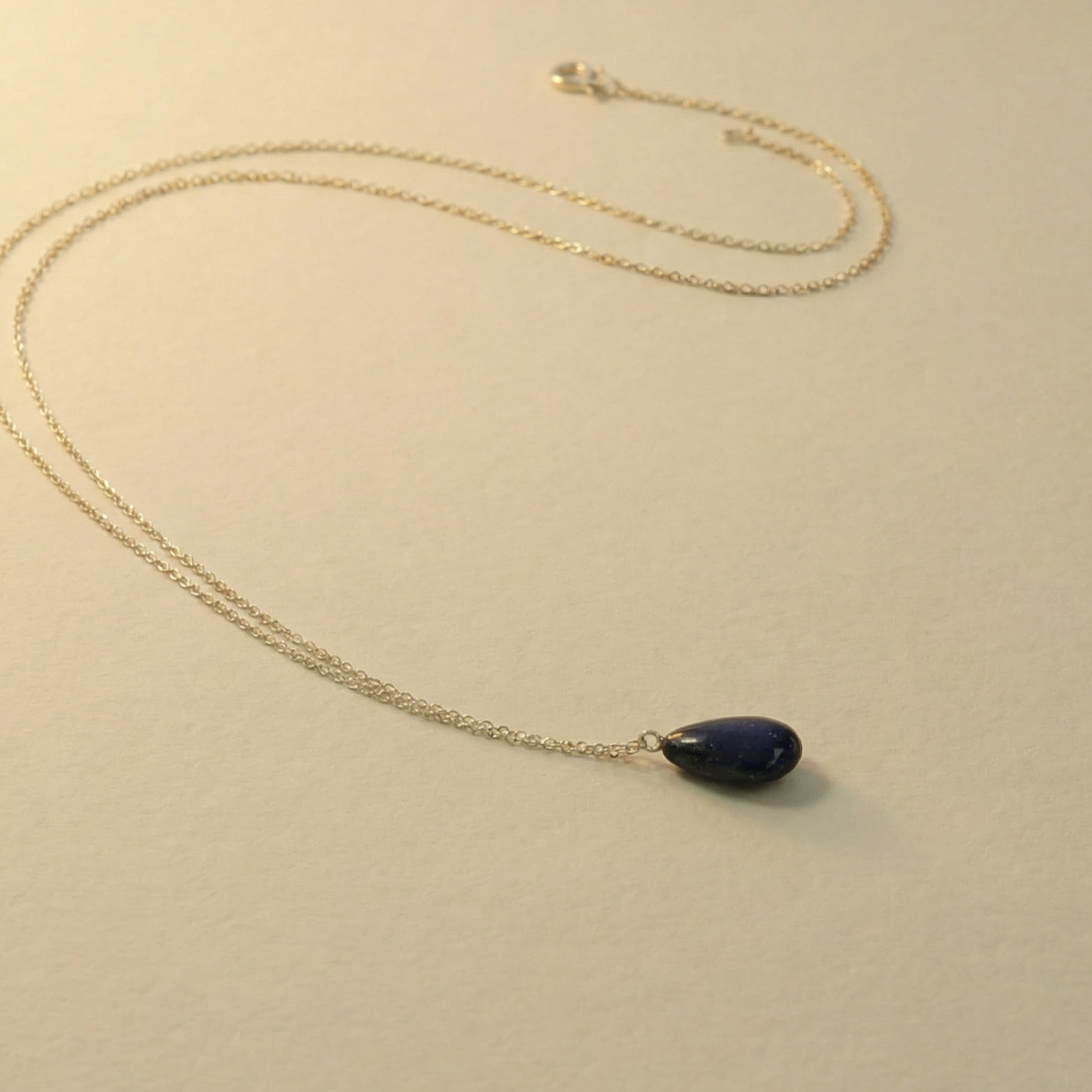 lapis petal necklace