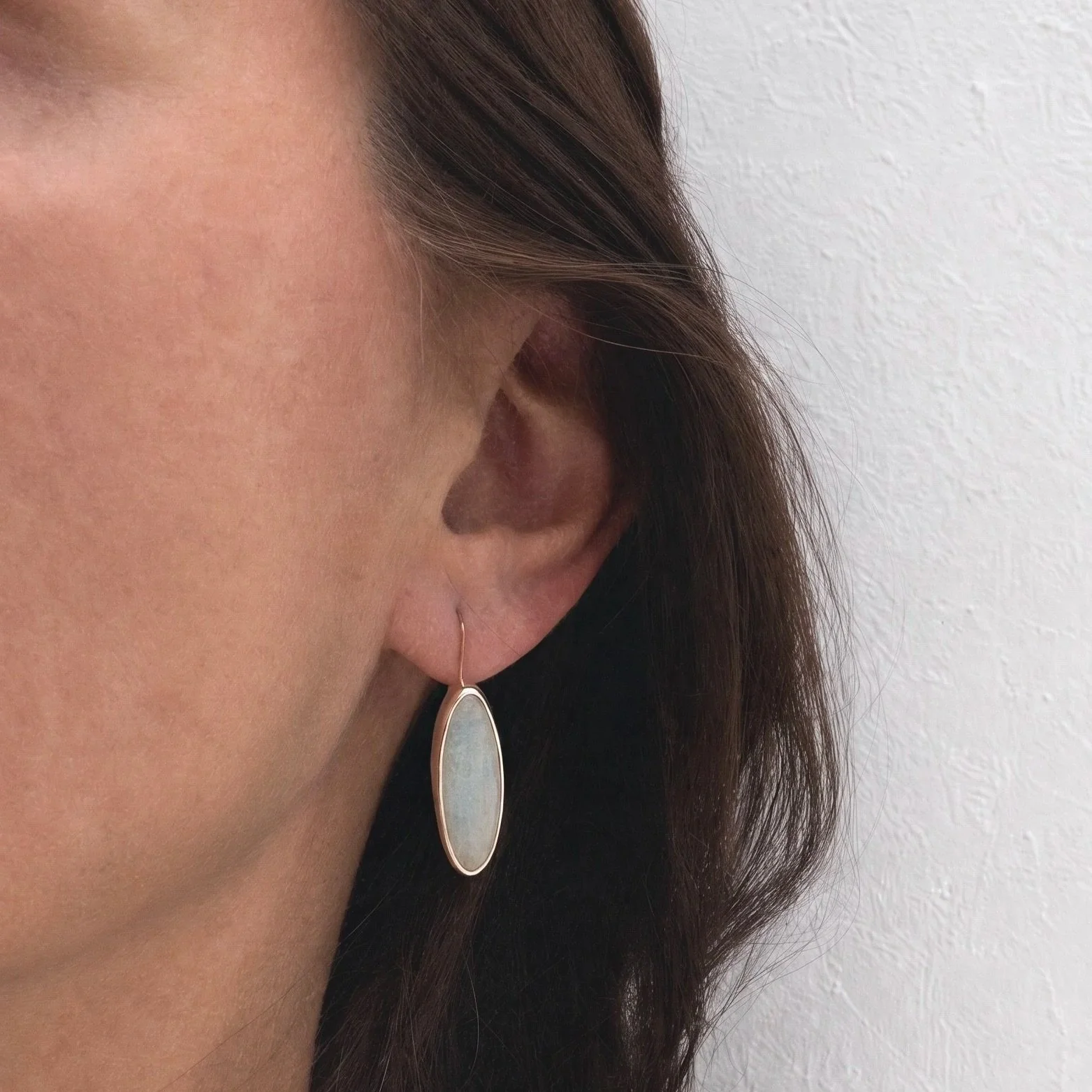 oval moonstone earrings
