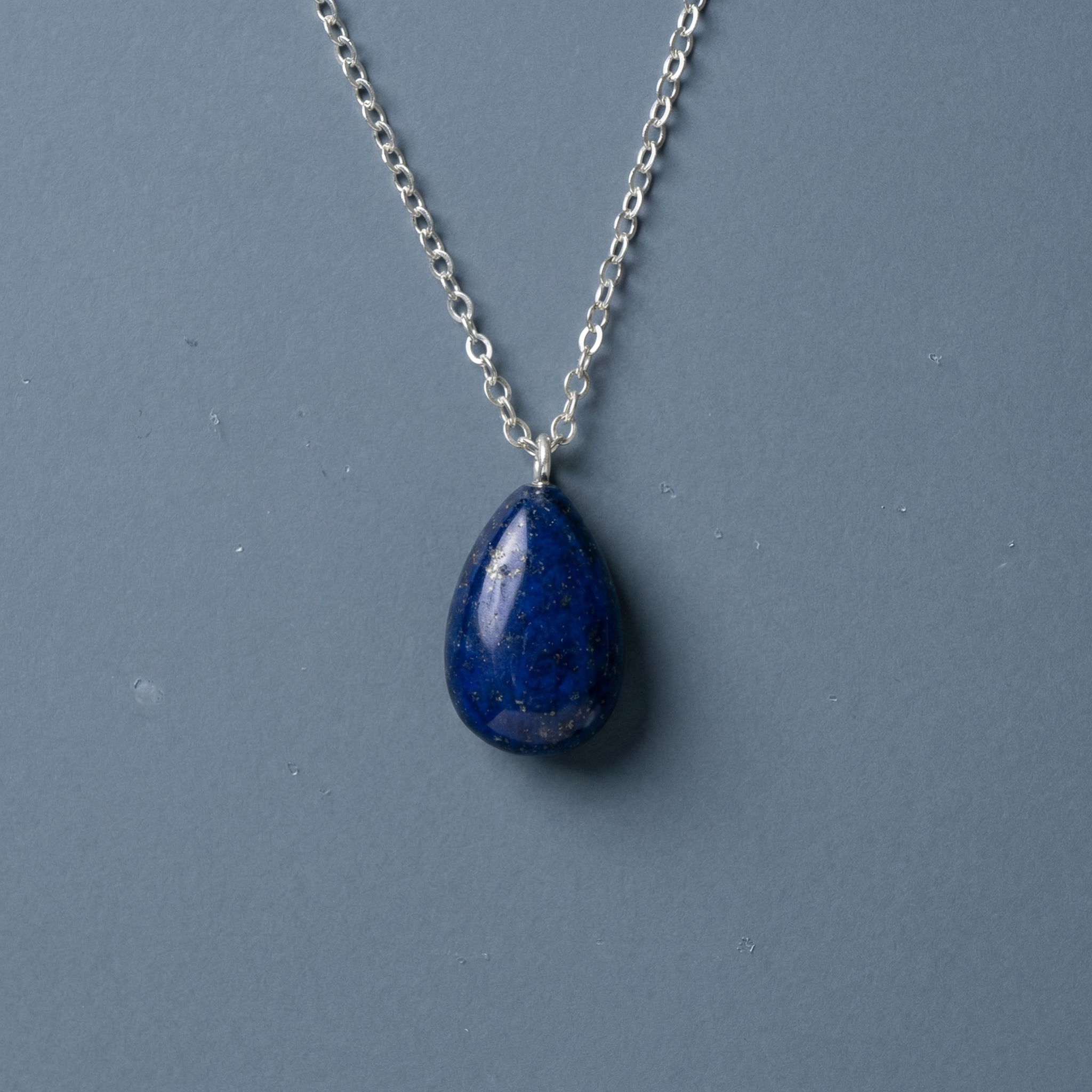 lapis petal necklace