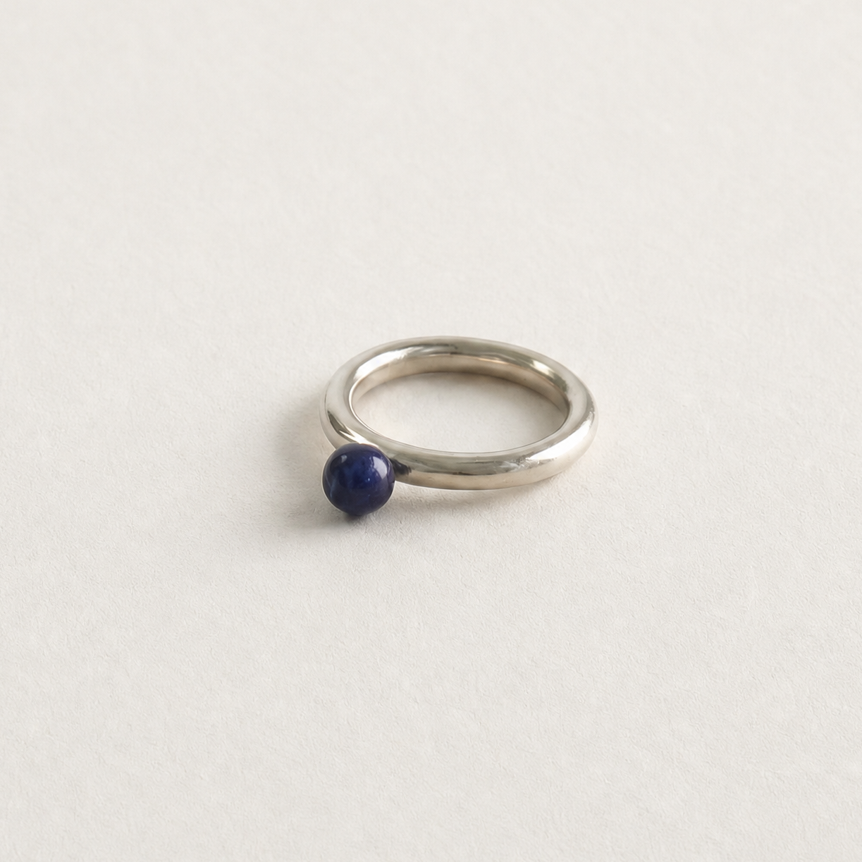 gumball ring lapis lazuli silver