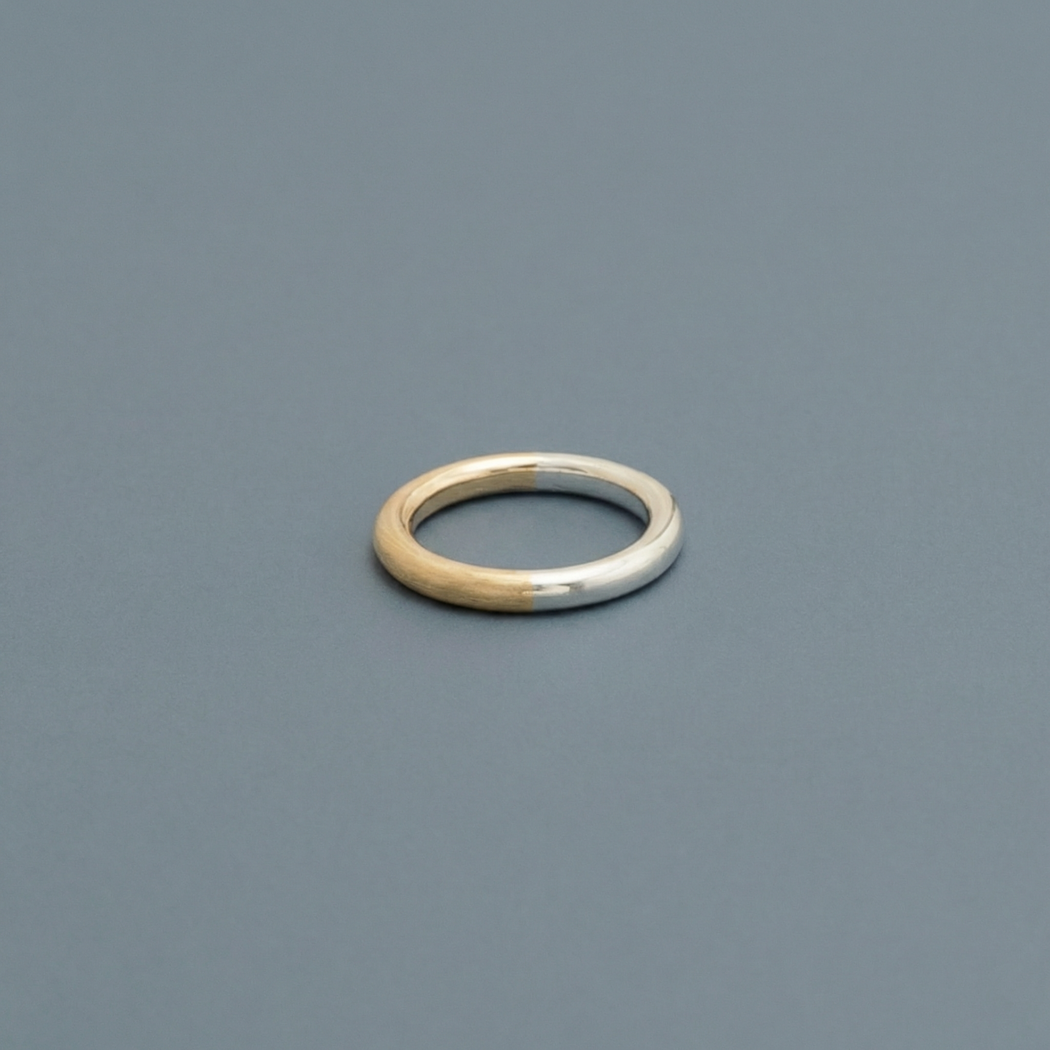 two tone metal silver gold chunky band