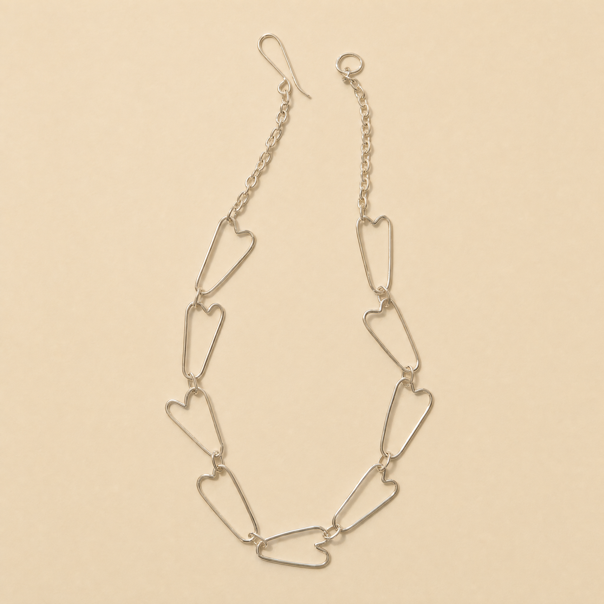 heart link chain necklace