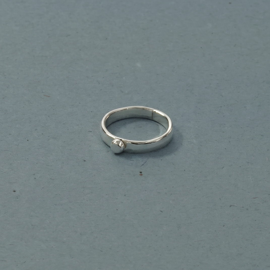 dot ring silver bronze