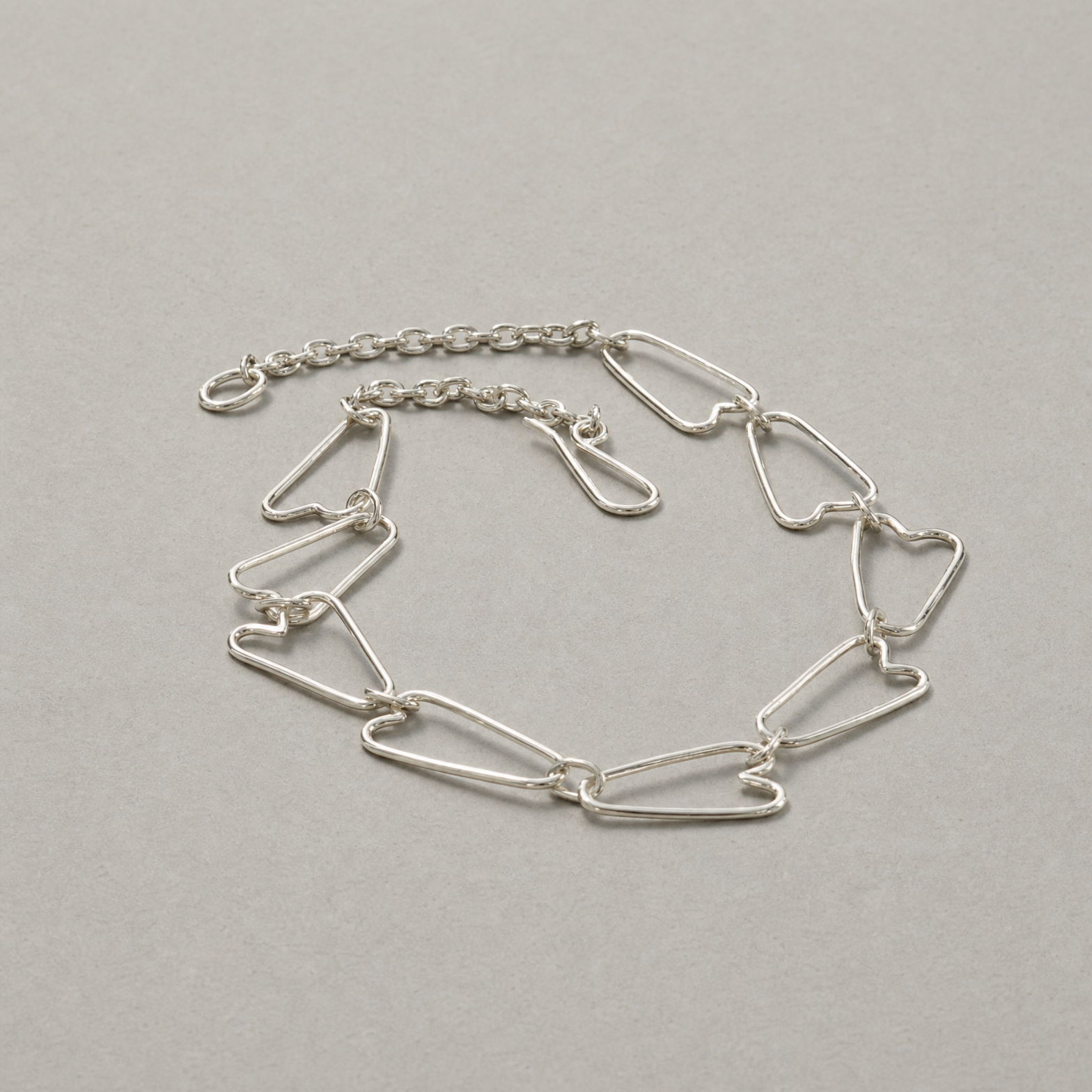 heart link chain necklace