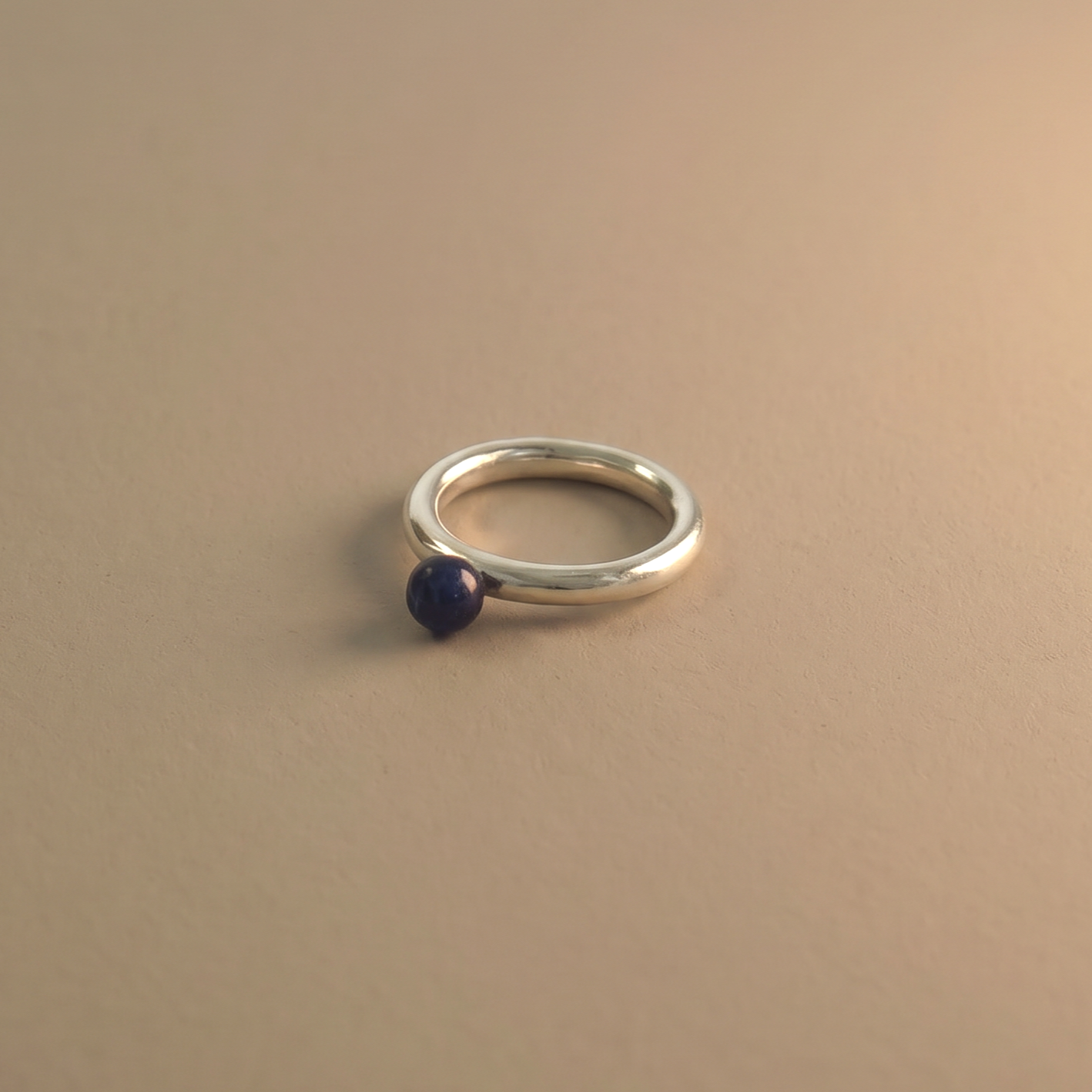 lapis gumball ring