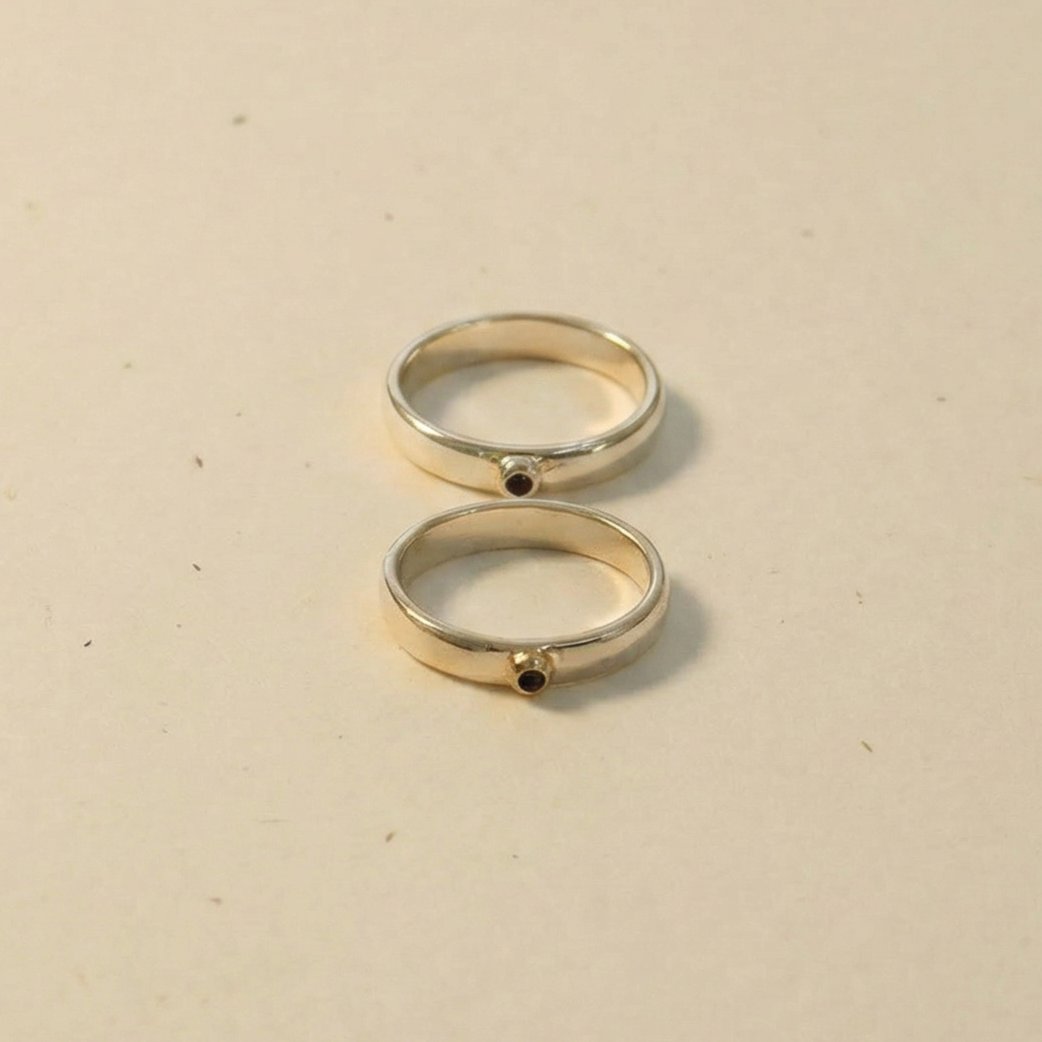 smoky quartz silver ring