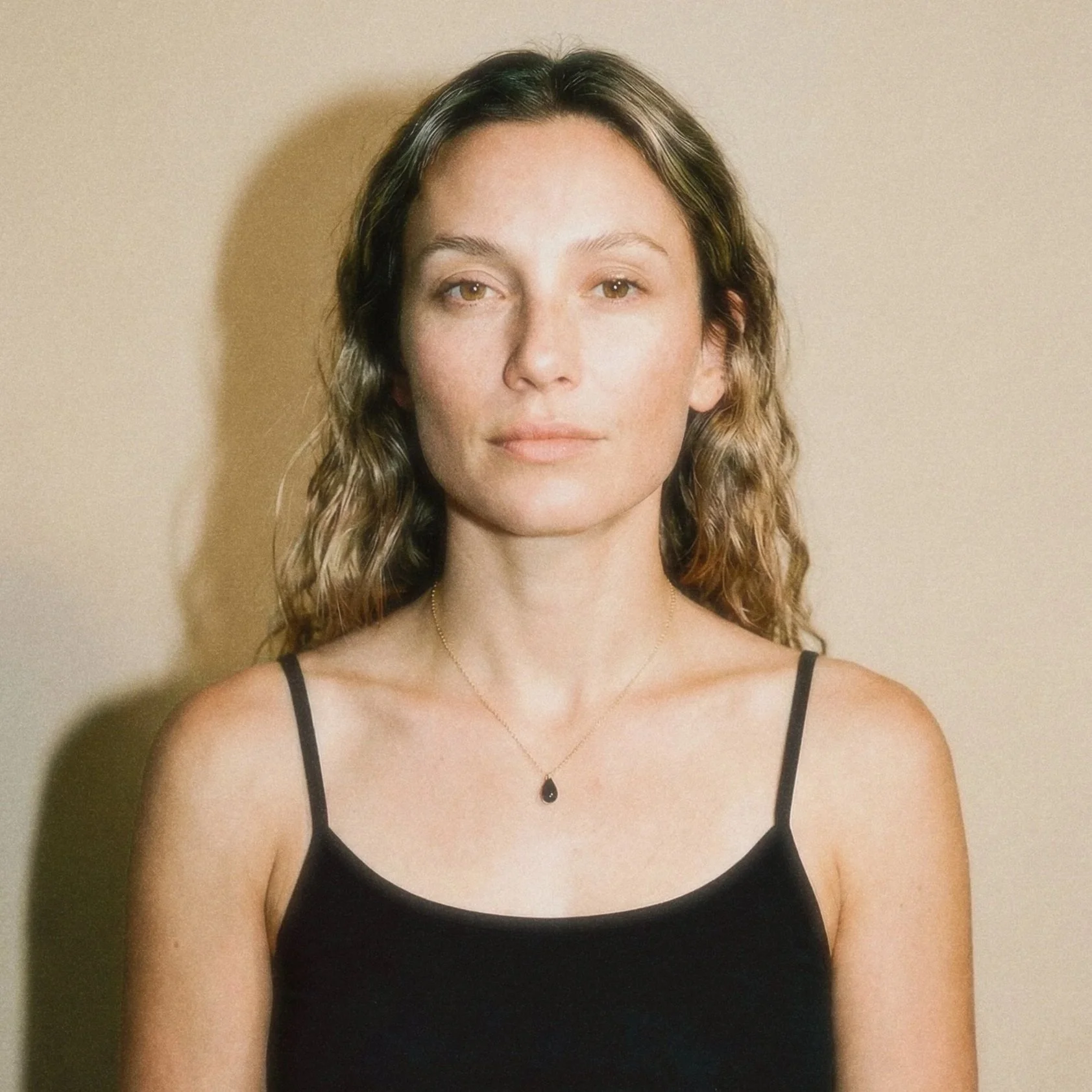 mini teardrop onyx necklace