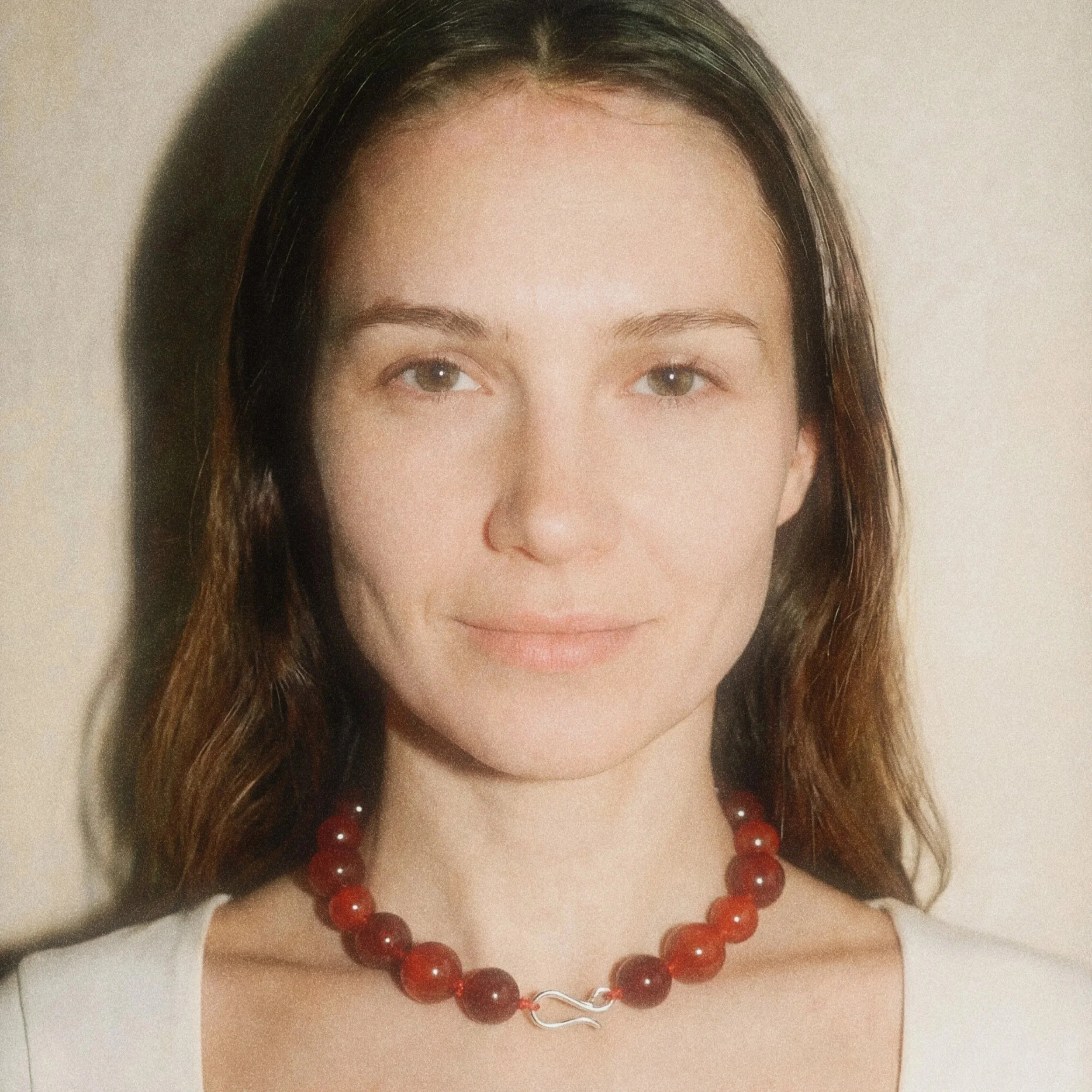 carnelian collar chunky necklace