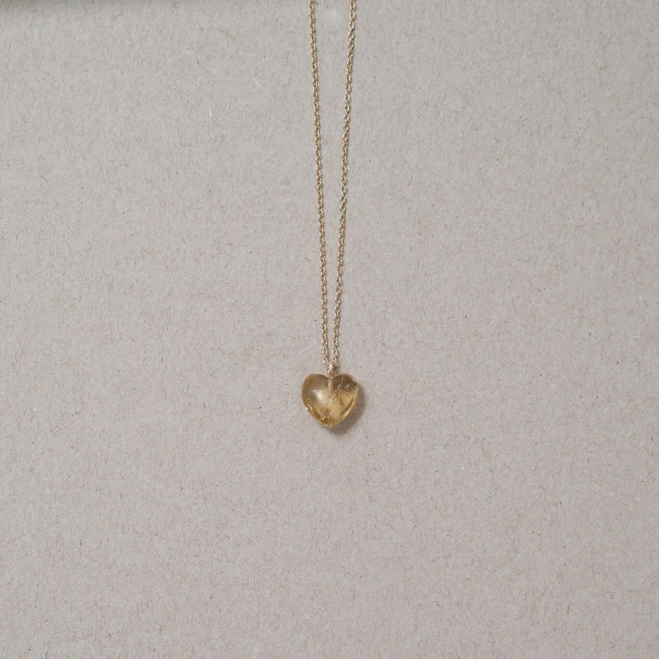 citrine heart necklace