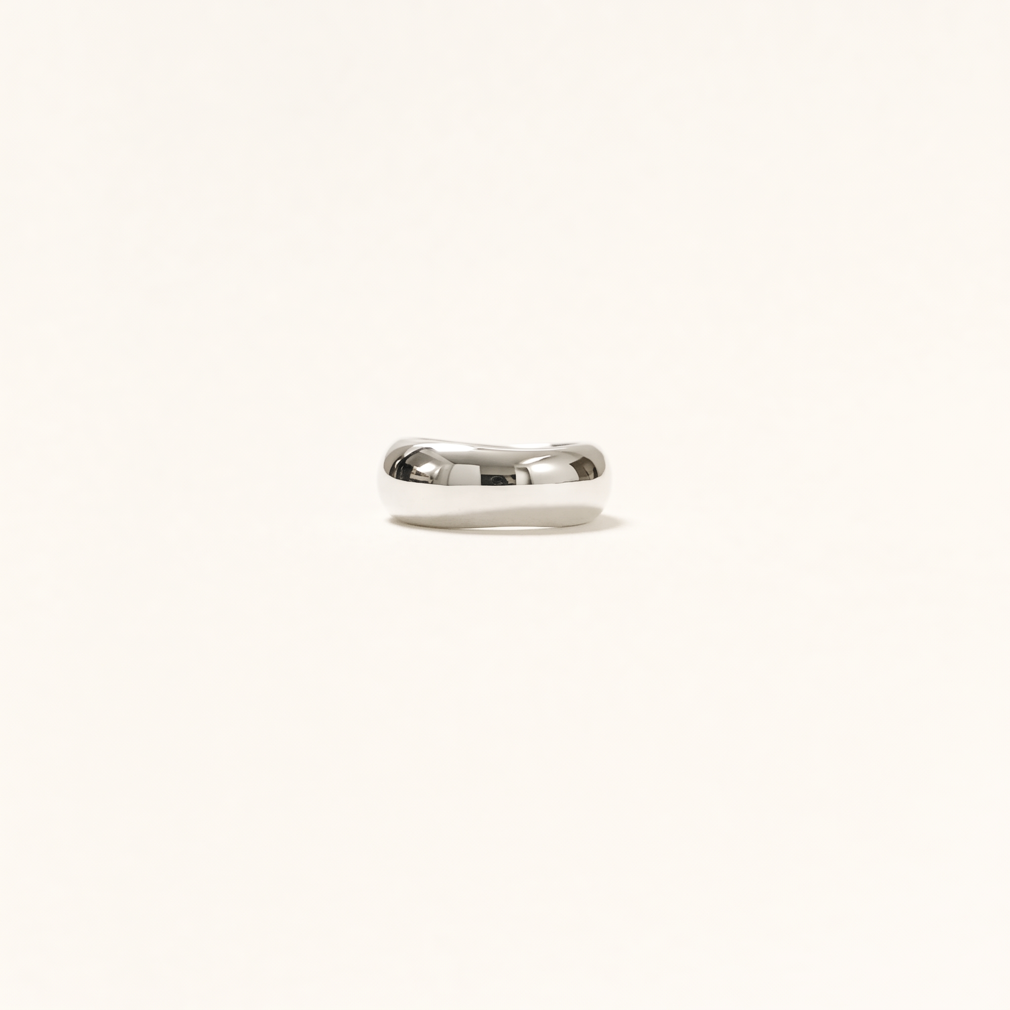 dome silver band ring