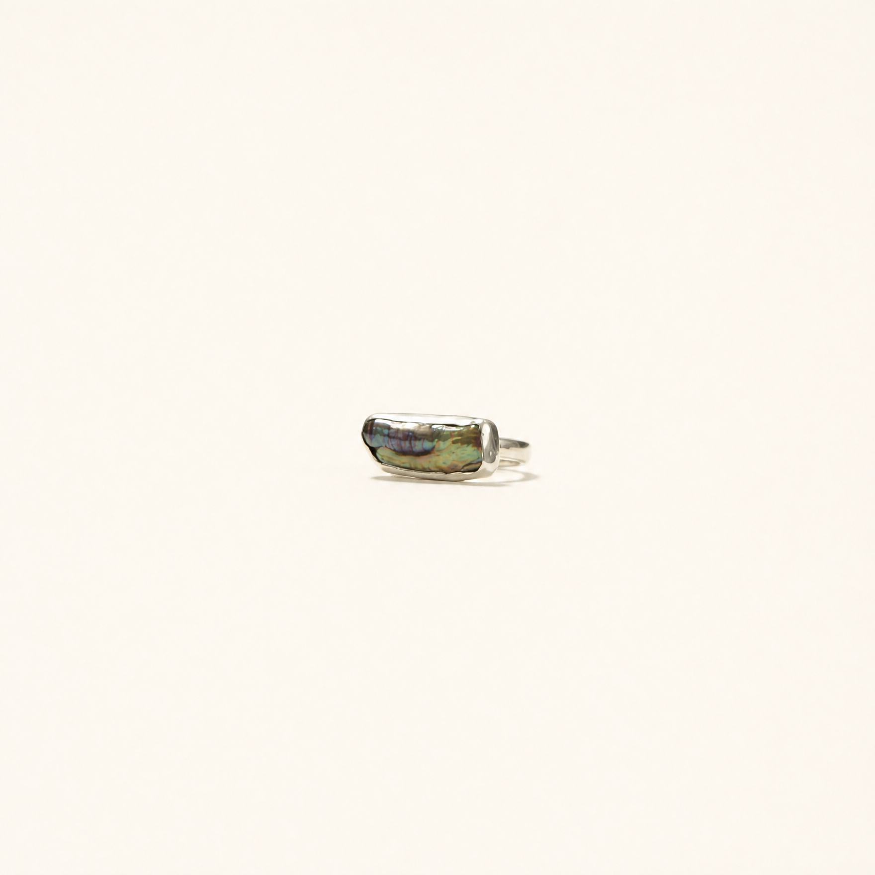stick pearl purple ring