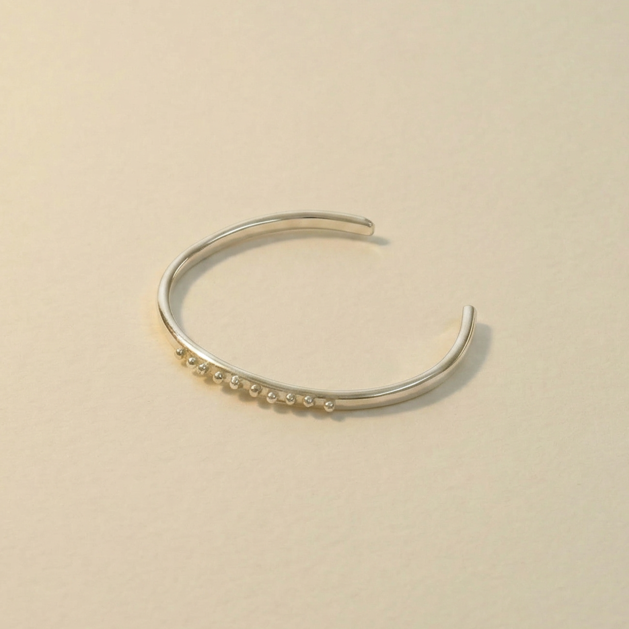 dots cuff silver bronze