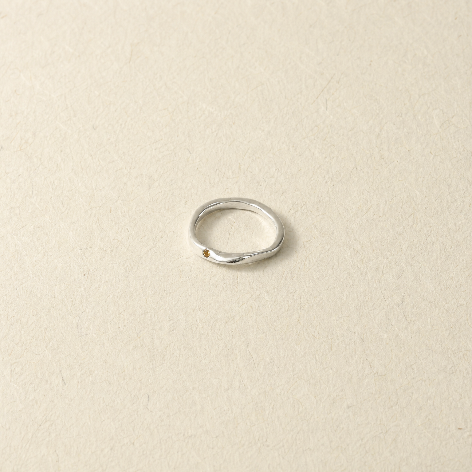 wavy ring citrine