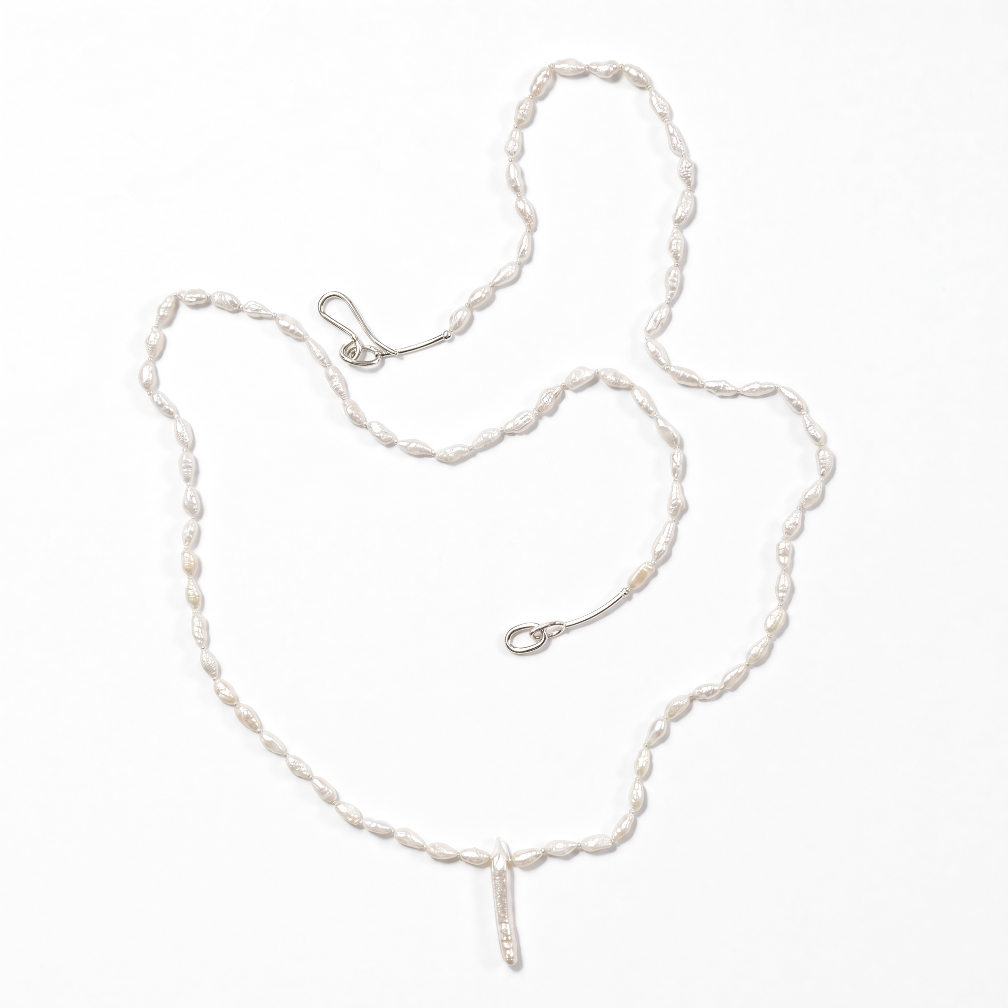 vintage rice pearl necklace