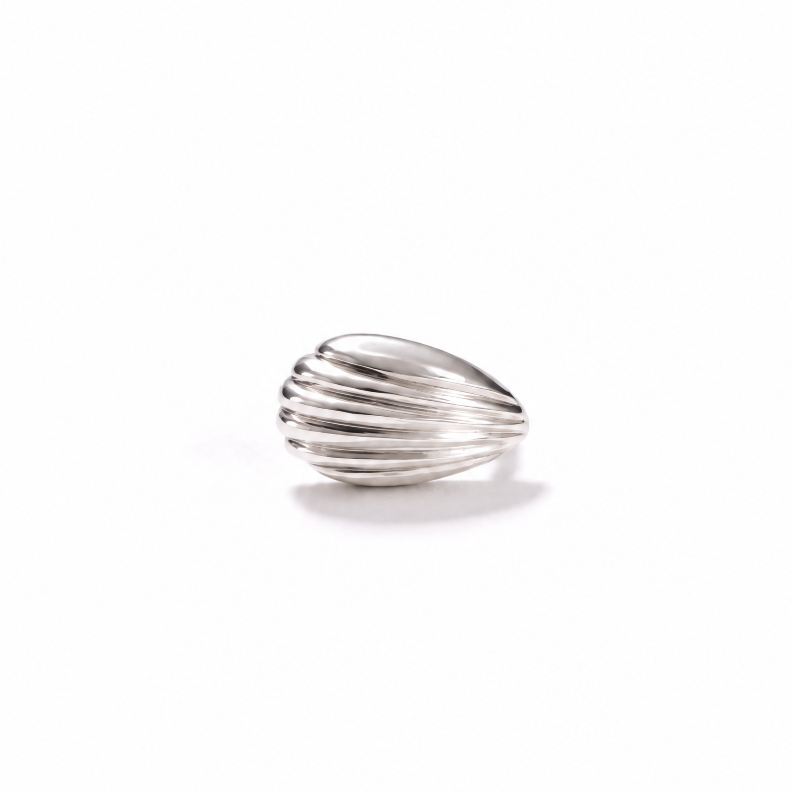 scallop ring silver