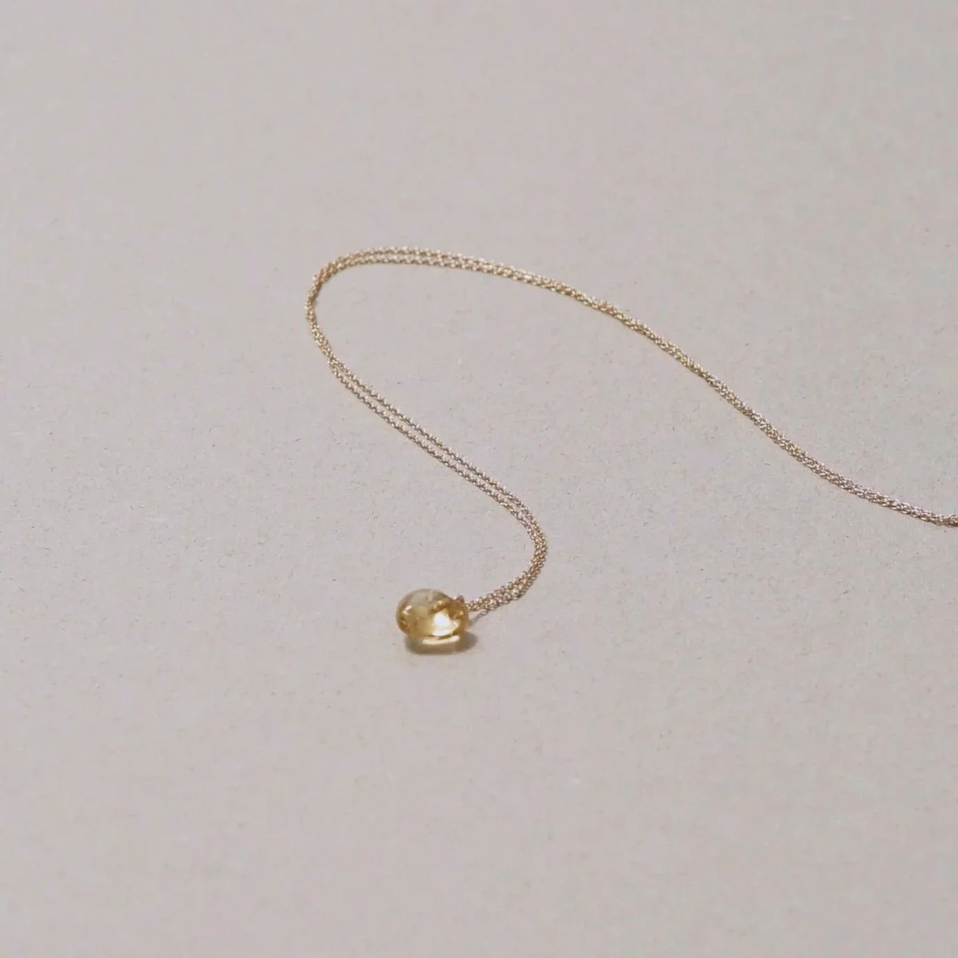 citrine heart necklace