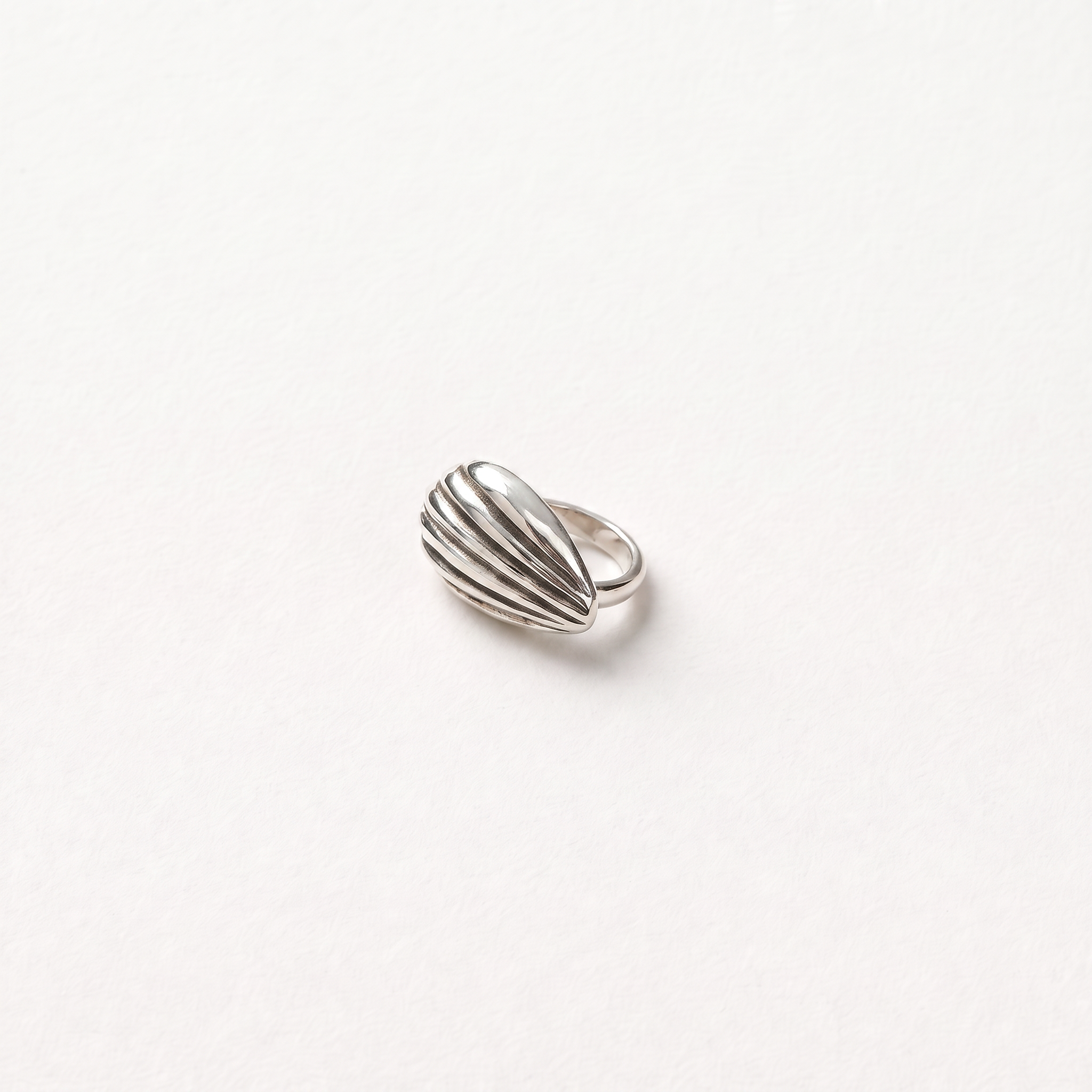 scallop ring silver