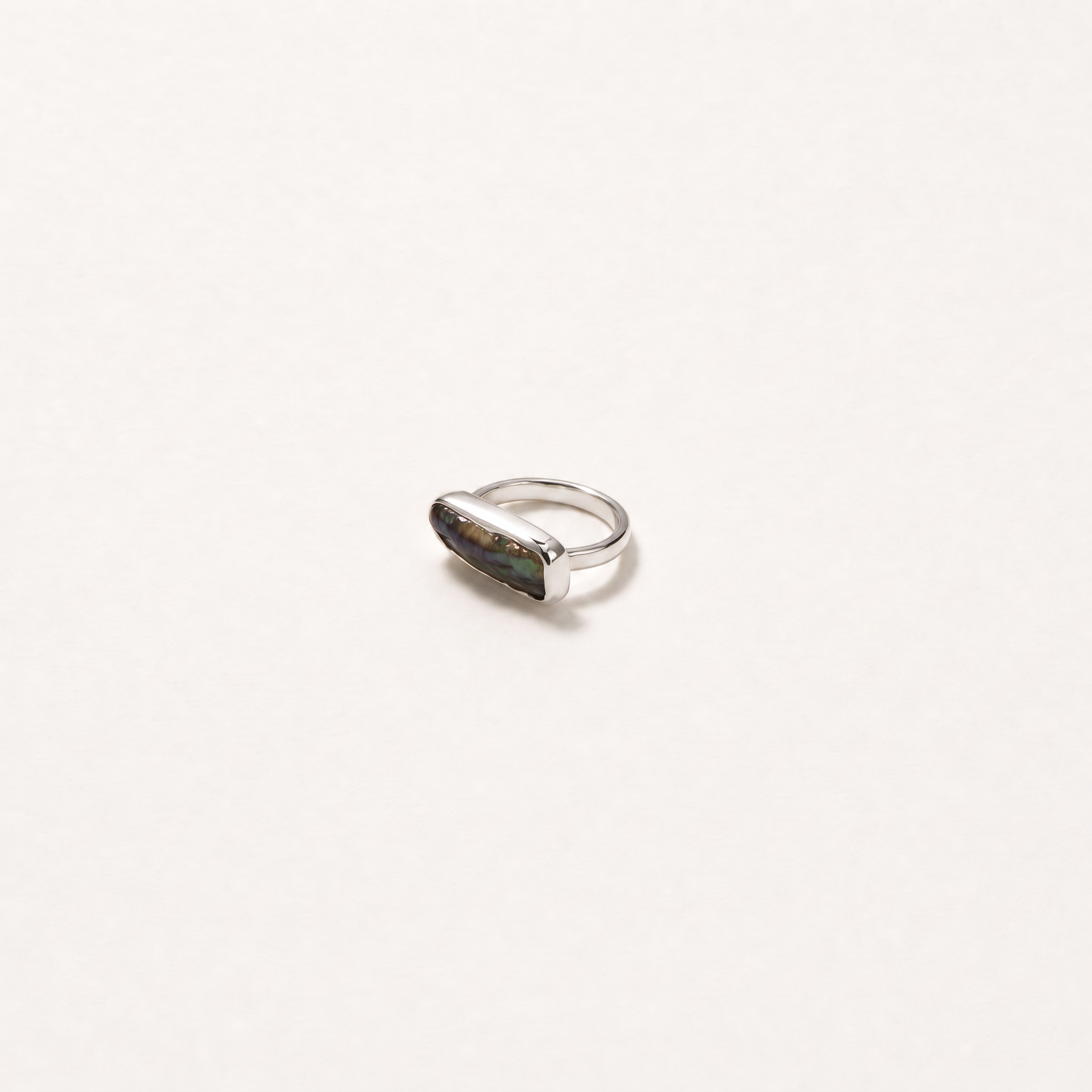 stick pearl purple ring