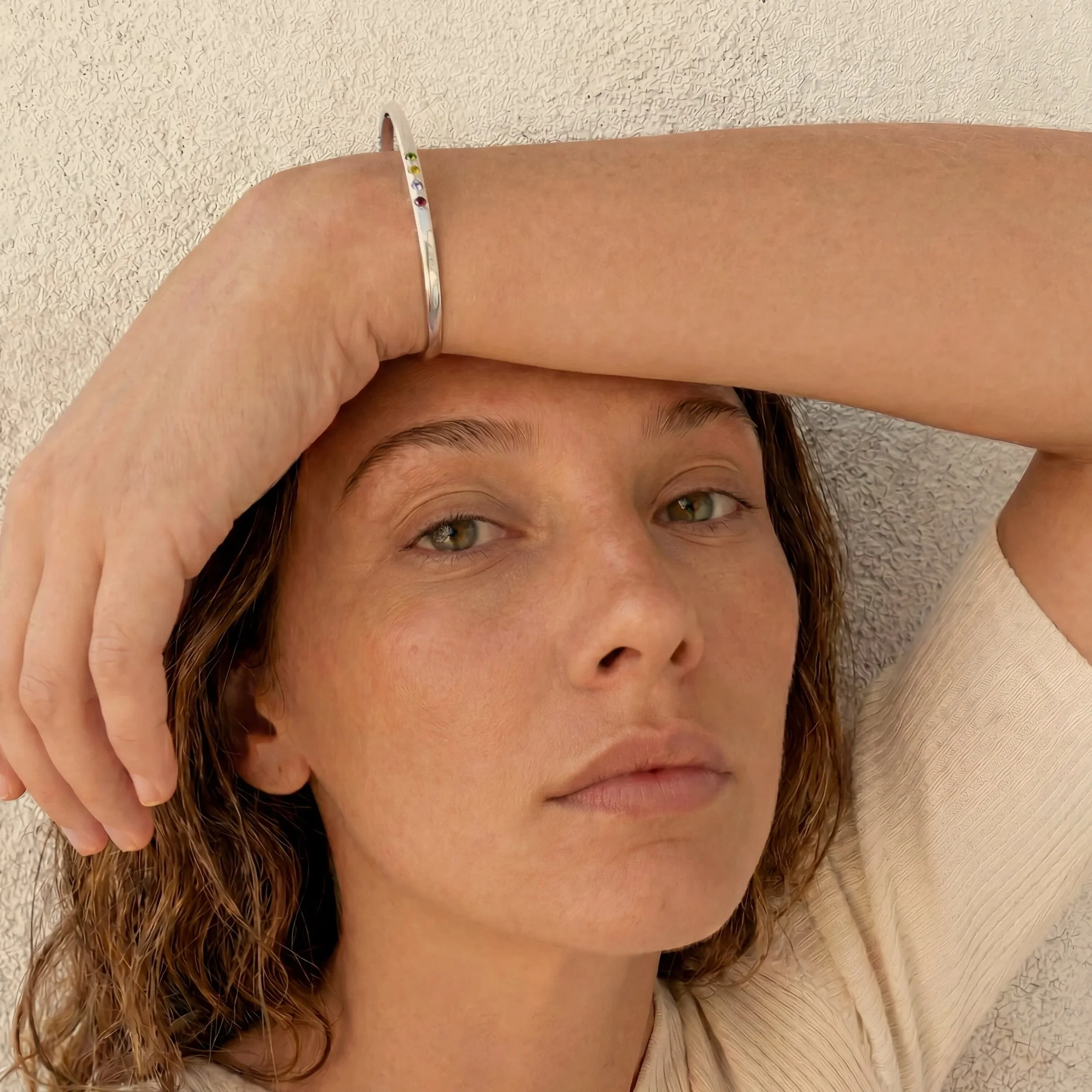 mixed stone bracelet cuff