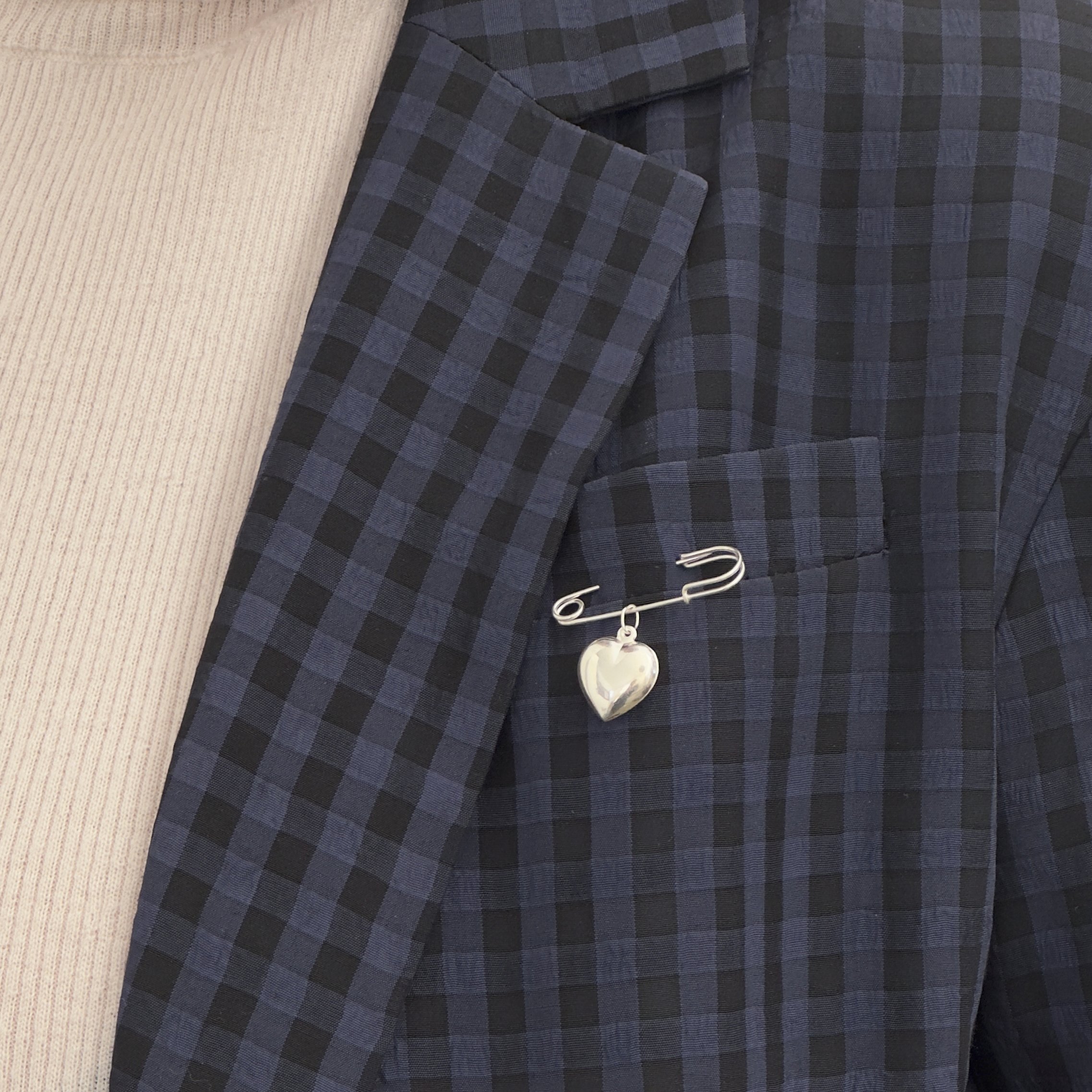 Puffy Heart charm pin