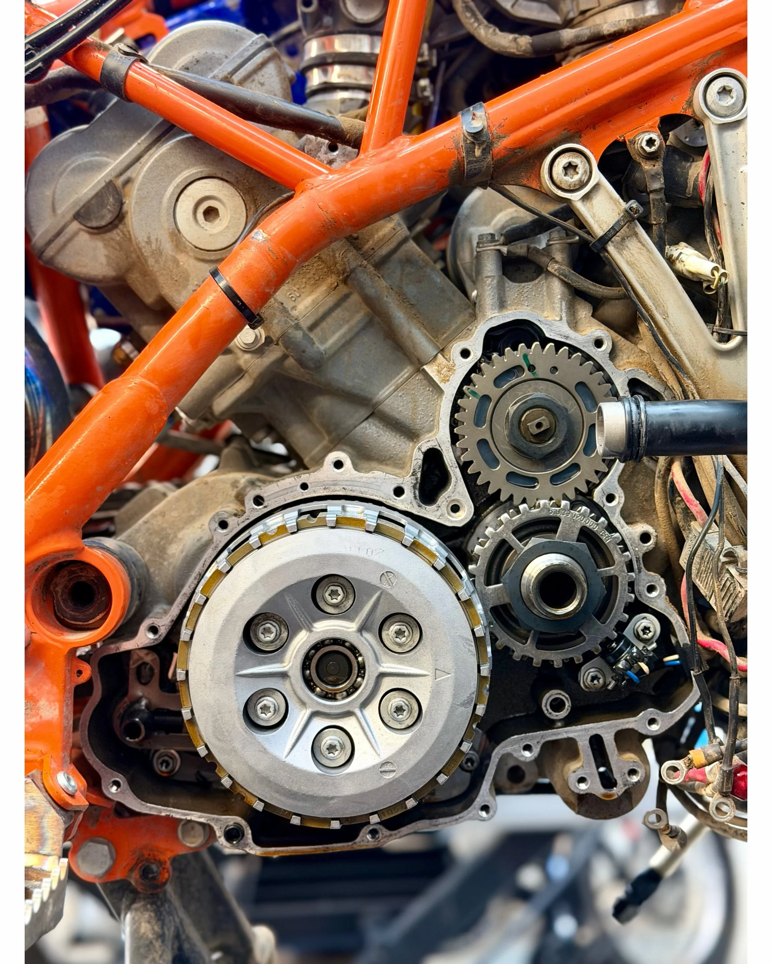 St. Logan at it again with the details and thorough inspection to give Andrew&rsquo;s bike the blessing before he embarks and along #bdr adventure on his #ktm. Give this guys a follow @stevens.moto