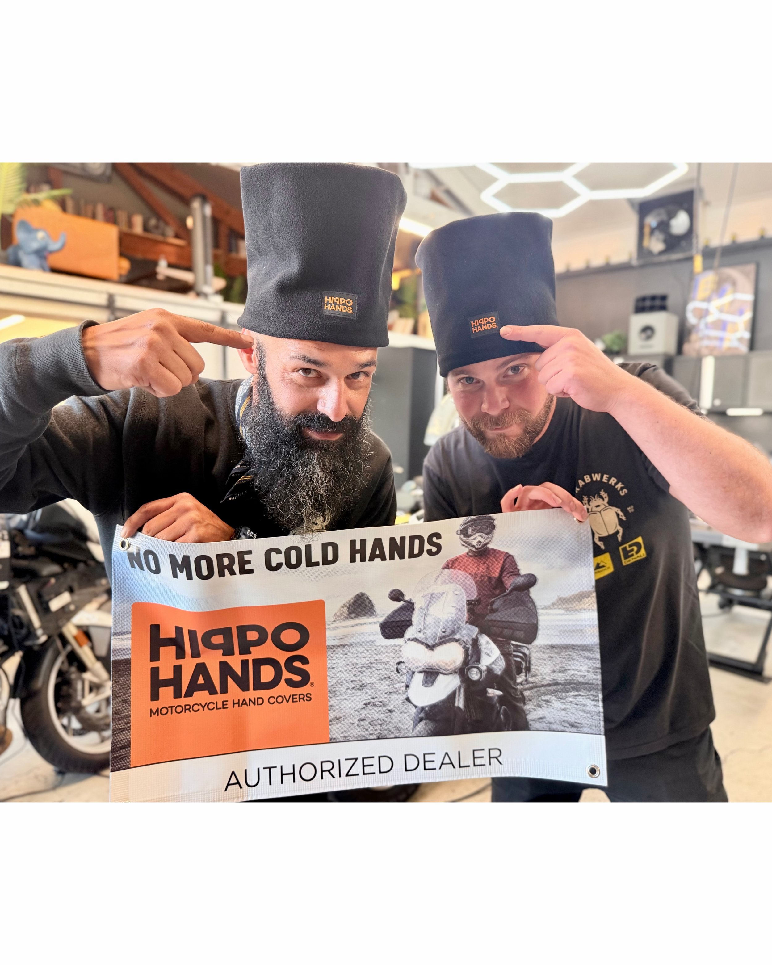 Authorized to sell these babies! Don&rsquo;t be a fair weather crying about &ldquo;oh it&rsquo;s too cold 🥶&rdquo; because @teamhippohands has the solution. No we are not selling the neck gators / head warmers.