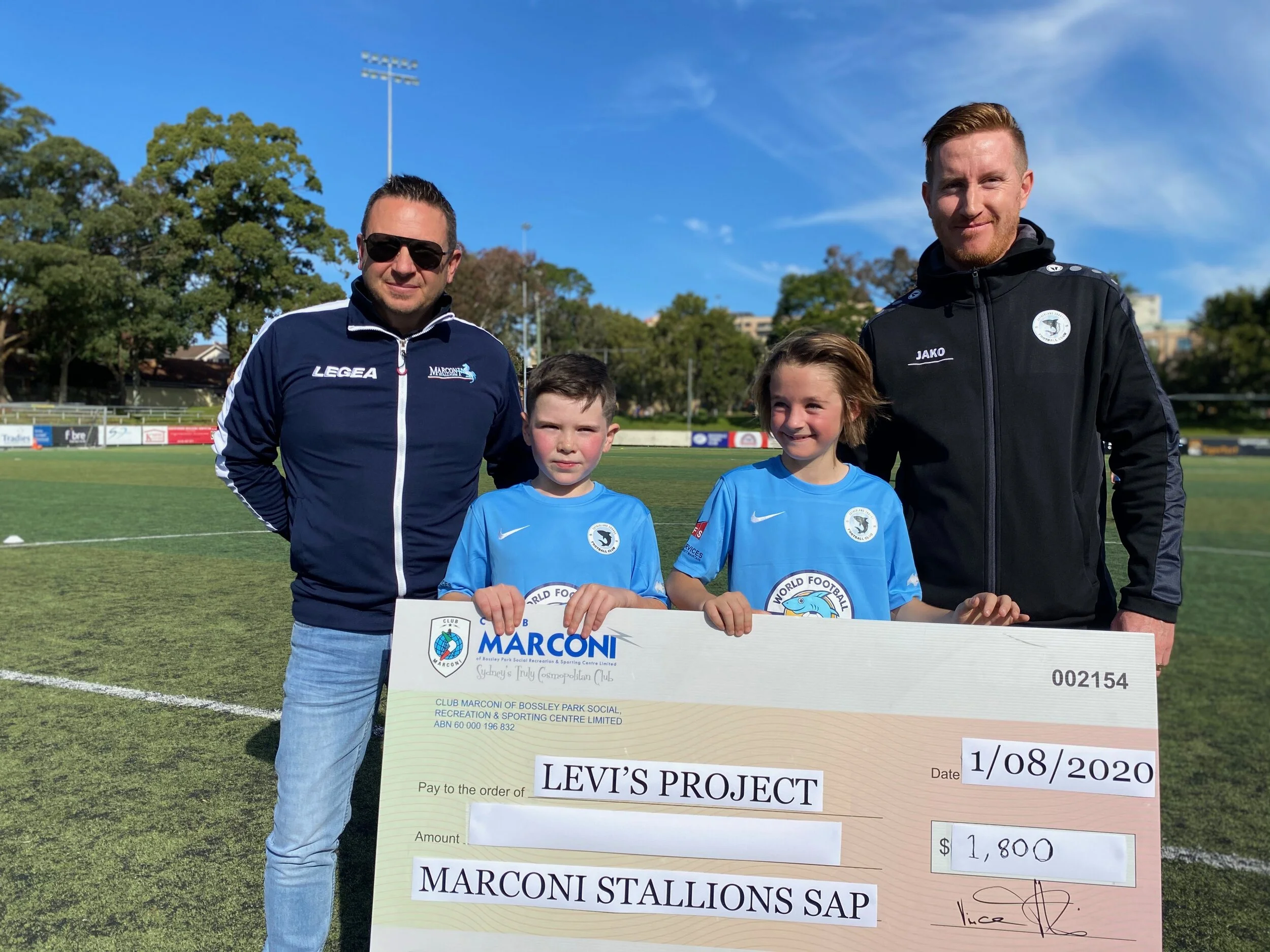 Marconi Stallions FC raise money towards Levi's Project and DIPG Research
