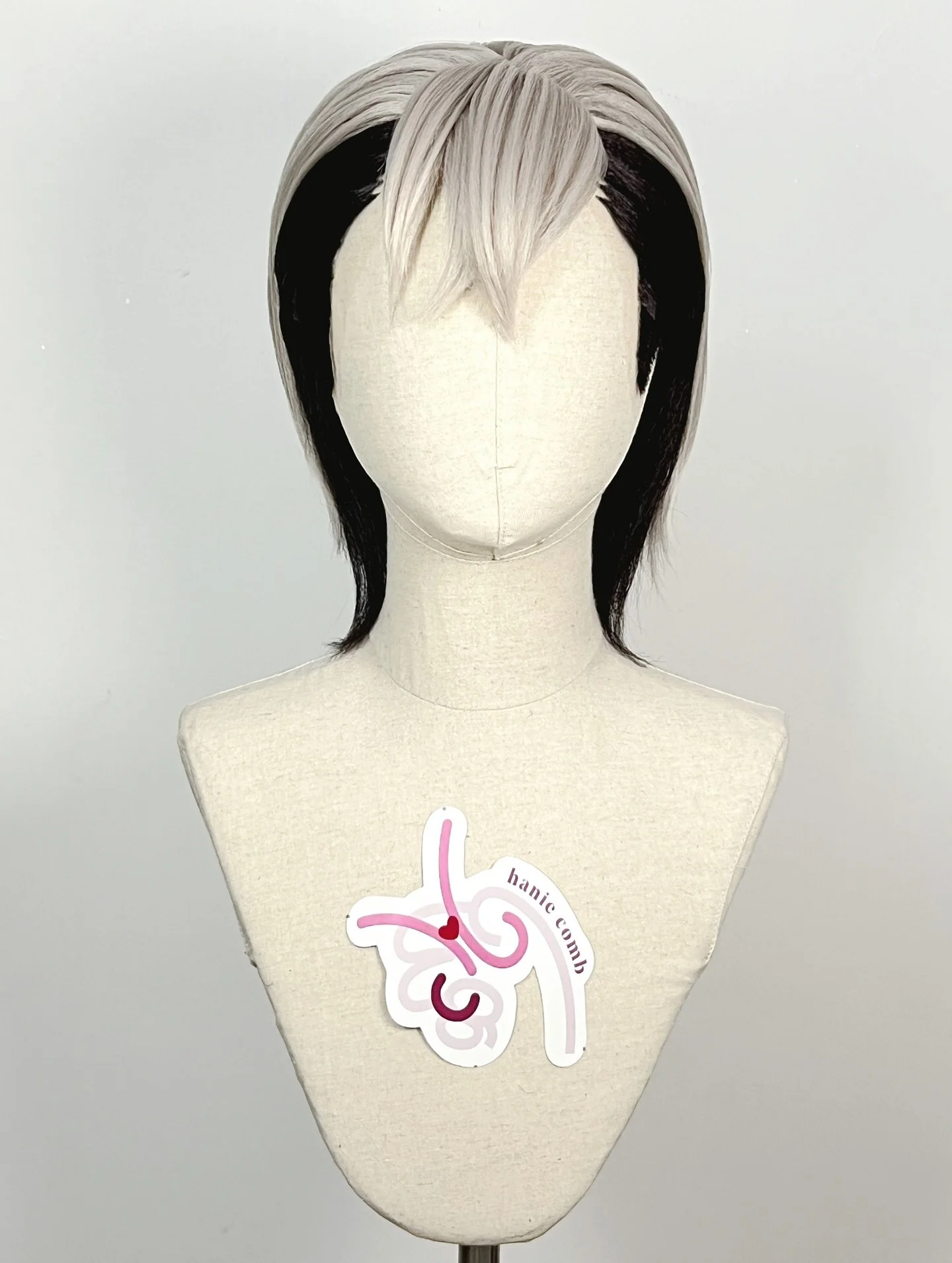 Zanka Nijiku from Gachiakuta

Added ash grey wefts over a dark brown base, and also glued hairline for the sideburns