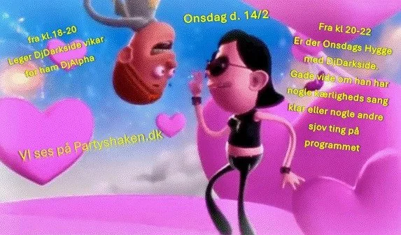 s&aring; er det i morgen det sker puha 18 - 22 med go musik og godt selvskab p&aring; partyshaker.dk