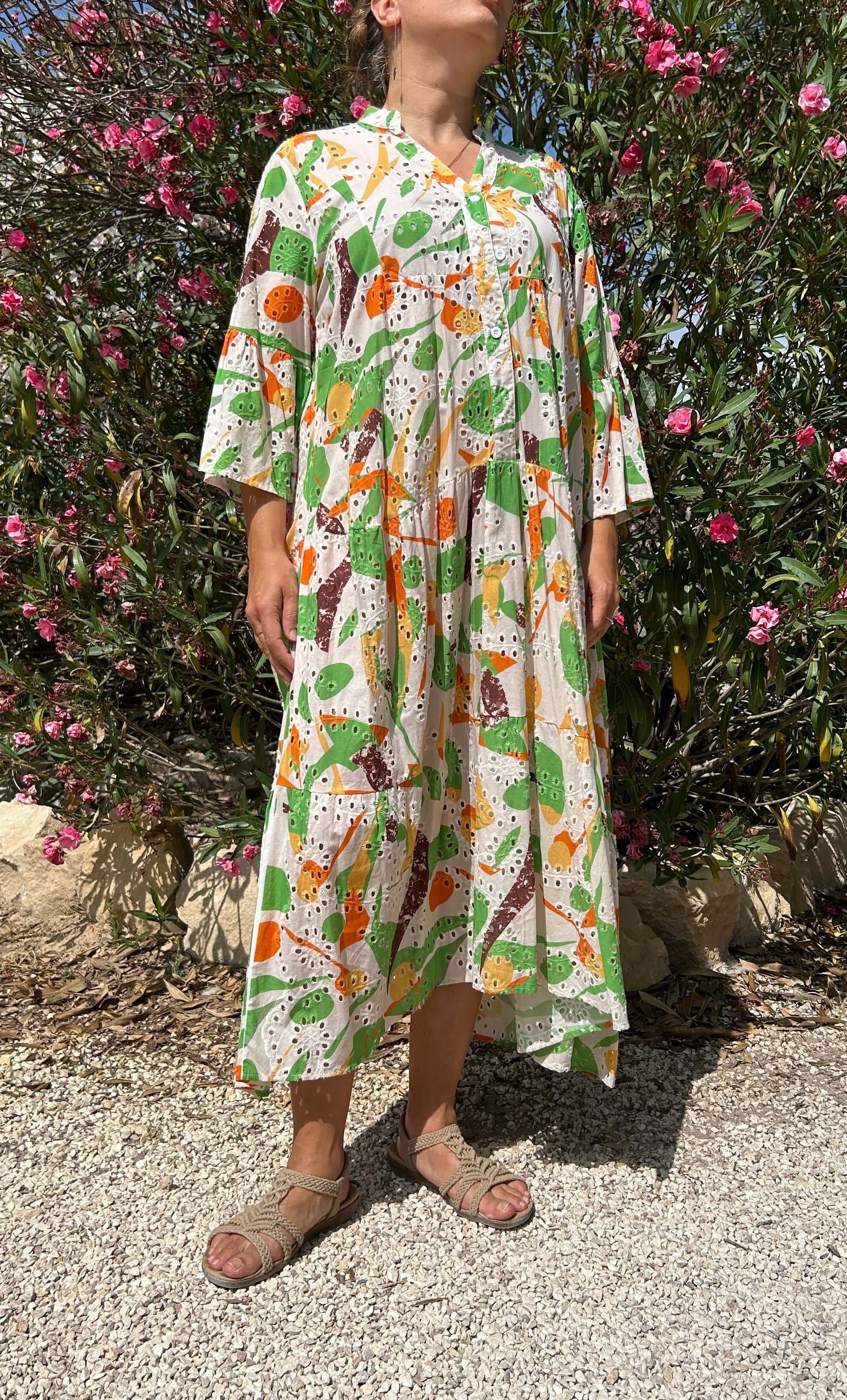 Vestido algodón "Mykonos"