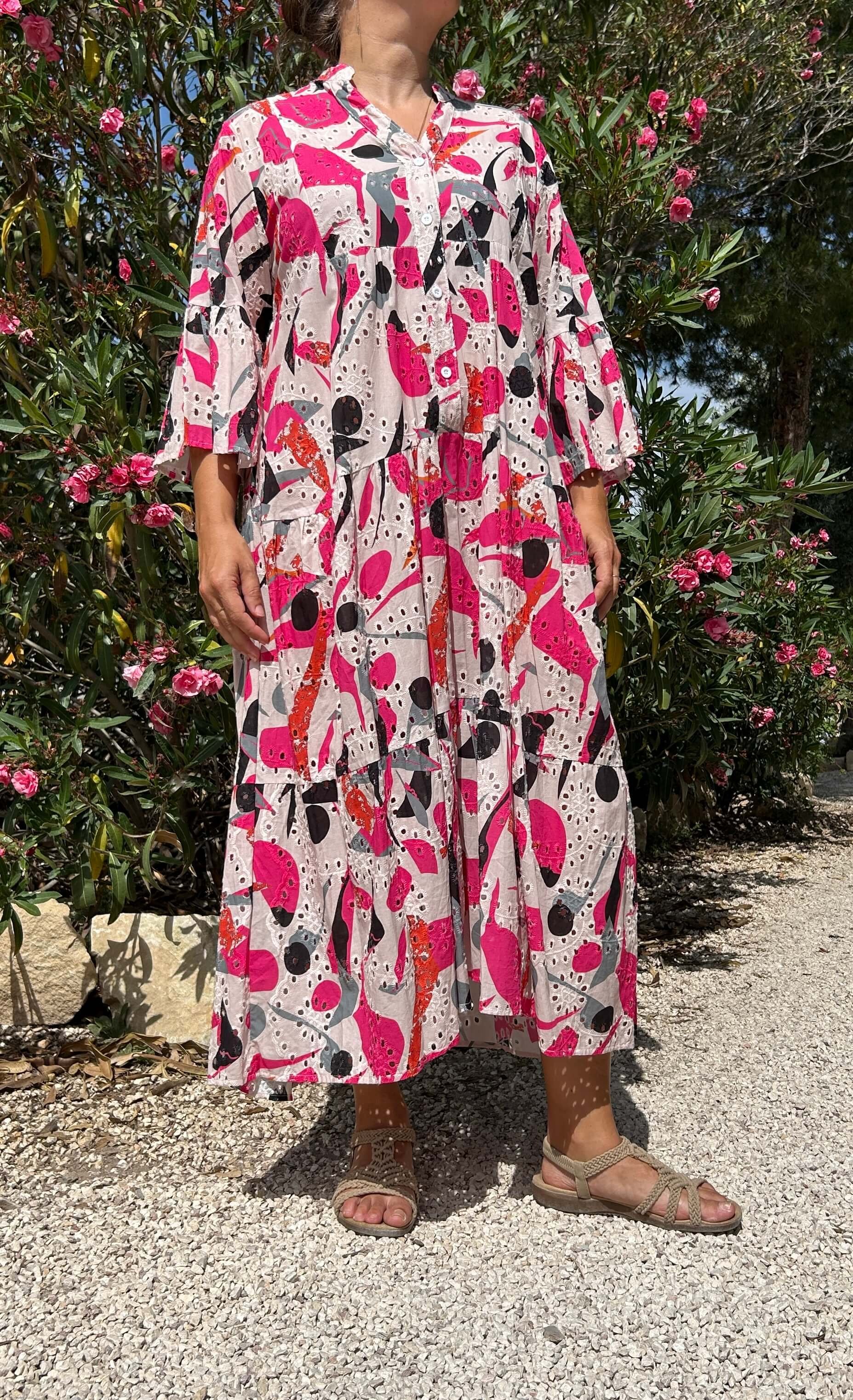 Vestido algodón "Mykonos"