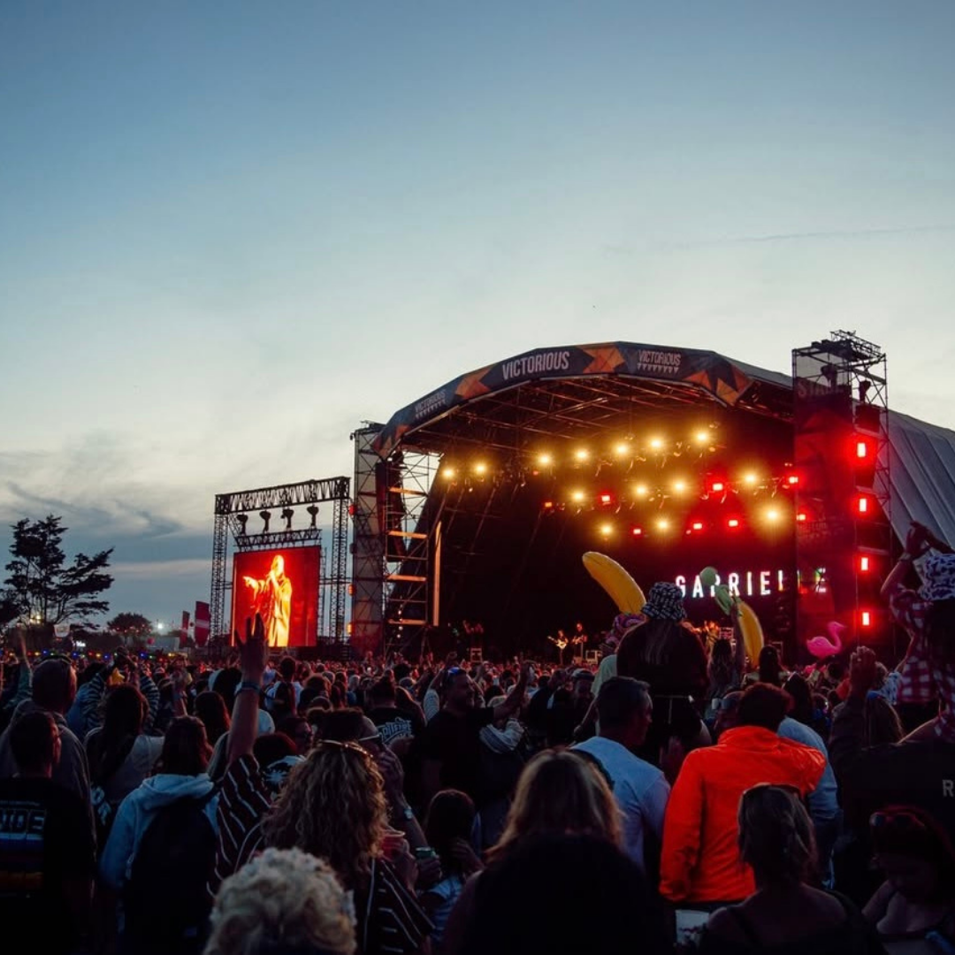 The Castle Stage at Victorious Festival Portsmouth as the sun is setting