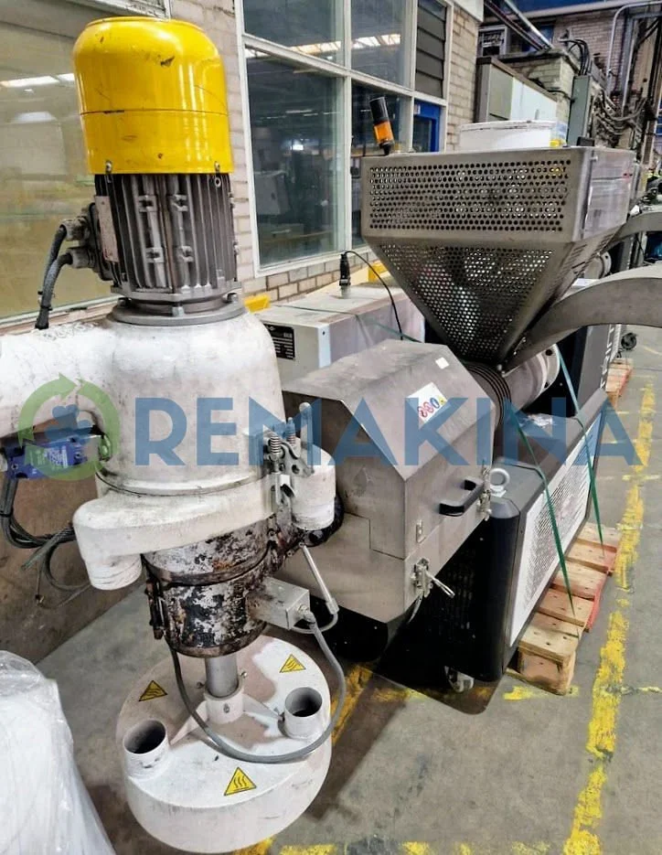 Macchi Recotrim inline plastic recycling line with die head pelletizer