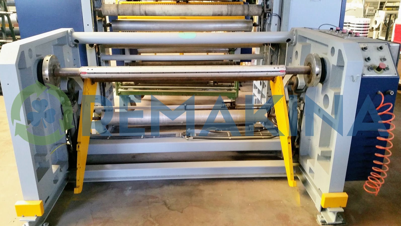 TCM Flexo Printer 4 colors central drum automatic double winder