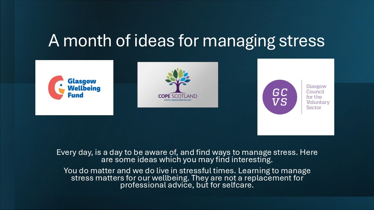 A month of ideas for managing stress