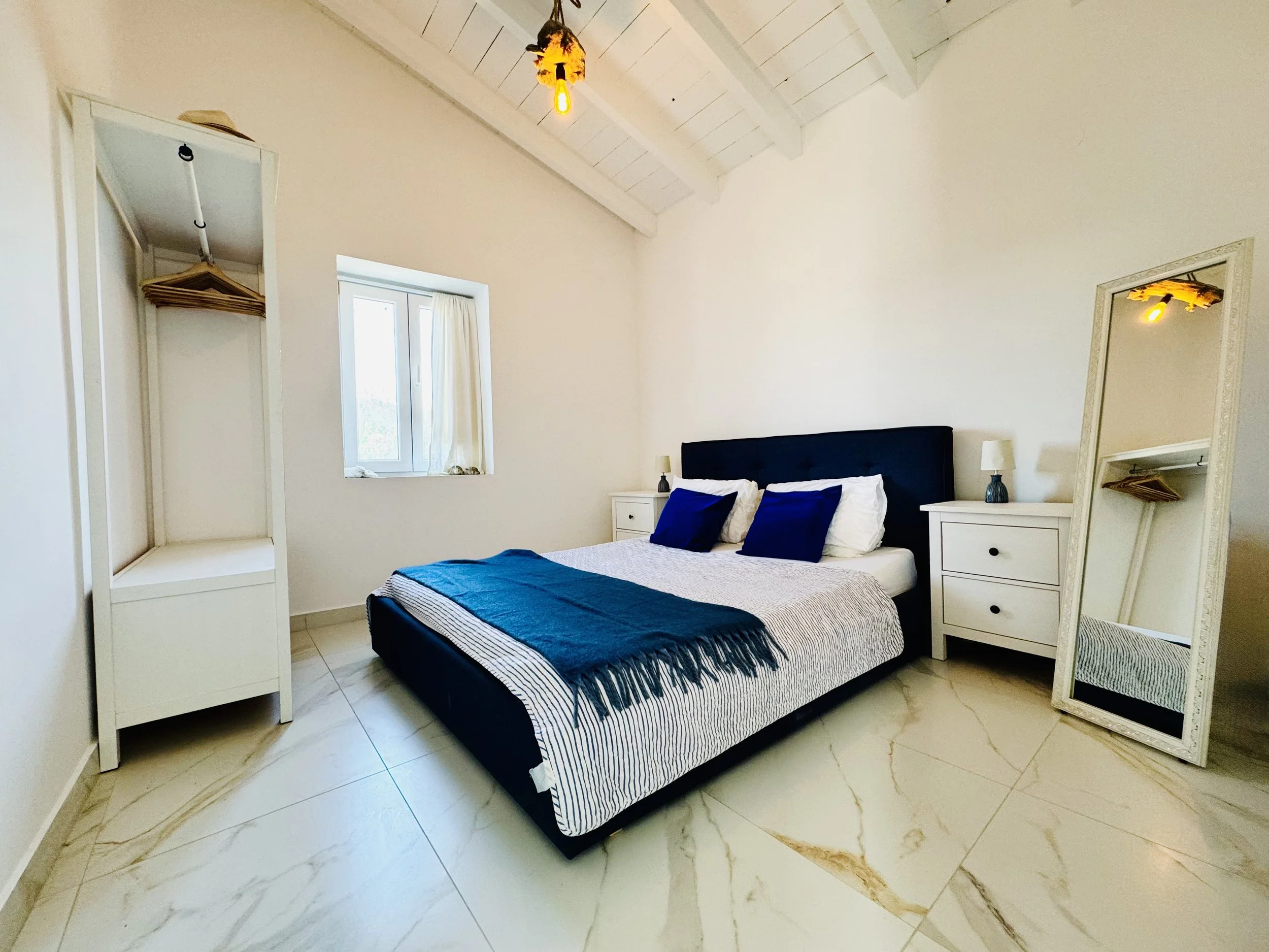 First Floor Master King Bedroom at The Yellow House Kassiopi Corfu 