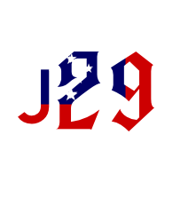 The J29 logo with the Samoan flag pattern.