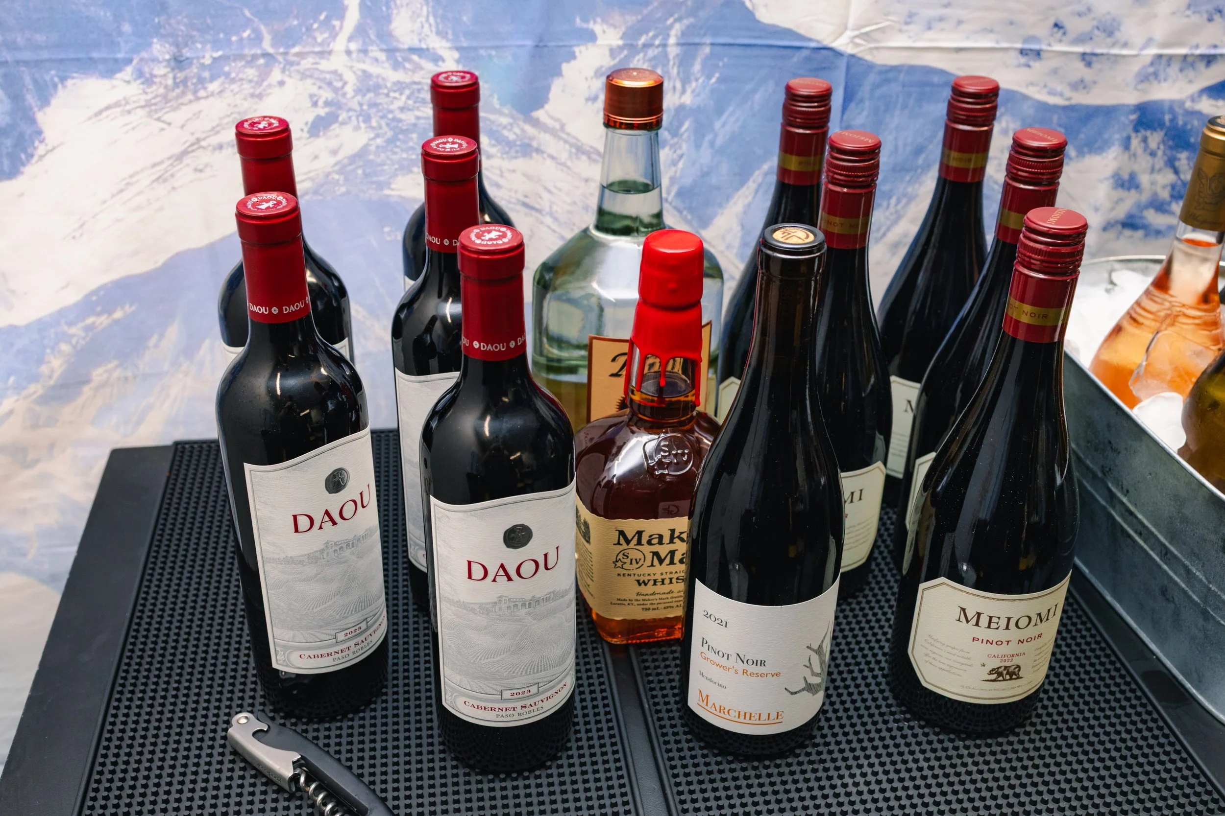 Alcohol selection purchased by client for a dry hire wedding bar