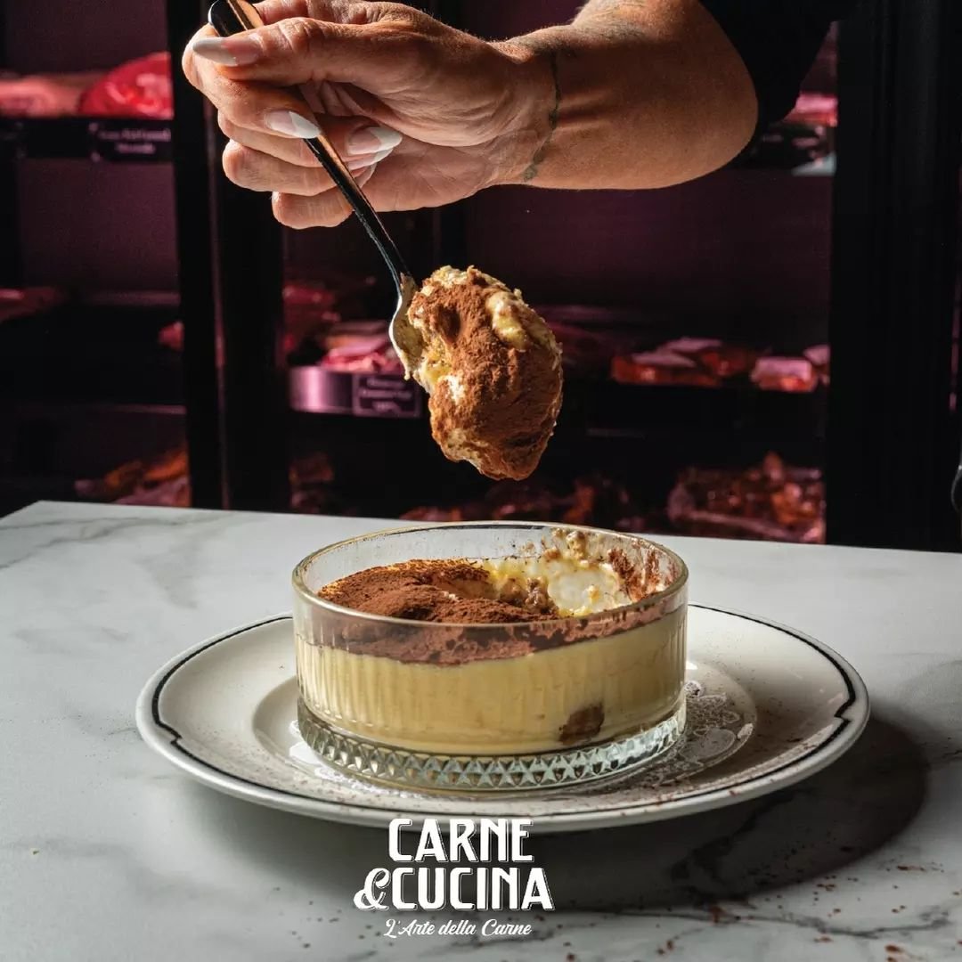 Tiramisu &ndash; a timeless classic that never goes out of style ☕ Layers of delicate mascarpone, espresso-soaked savoiardi, and a dusting of cocoa make it the perfect way to end any meal. It's a classic for a reason, and it's waiting for you at Carn