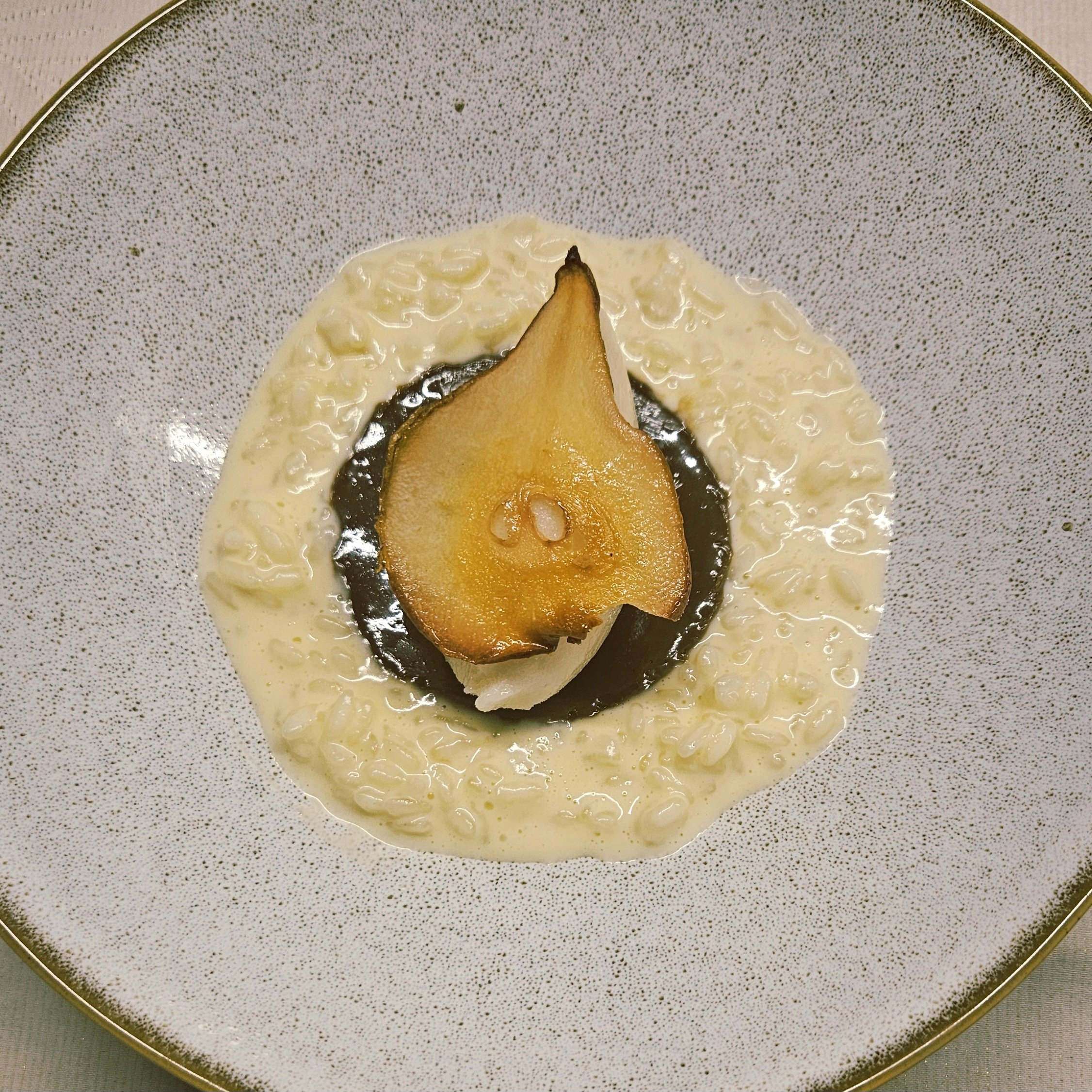 Birne I Milchreis I weiße Schokolade