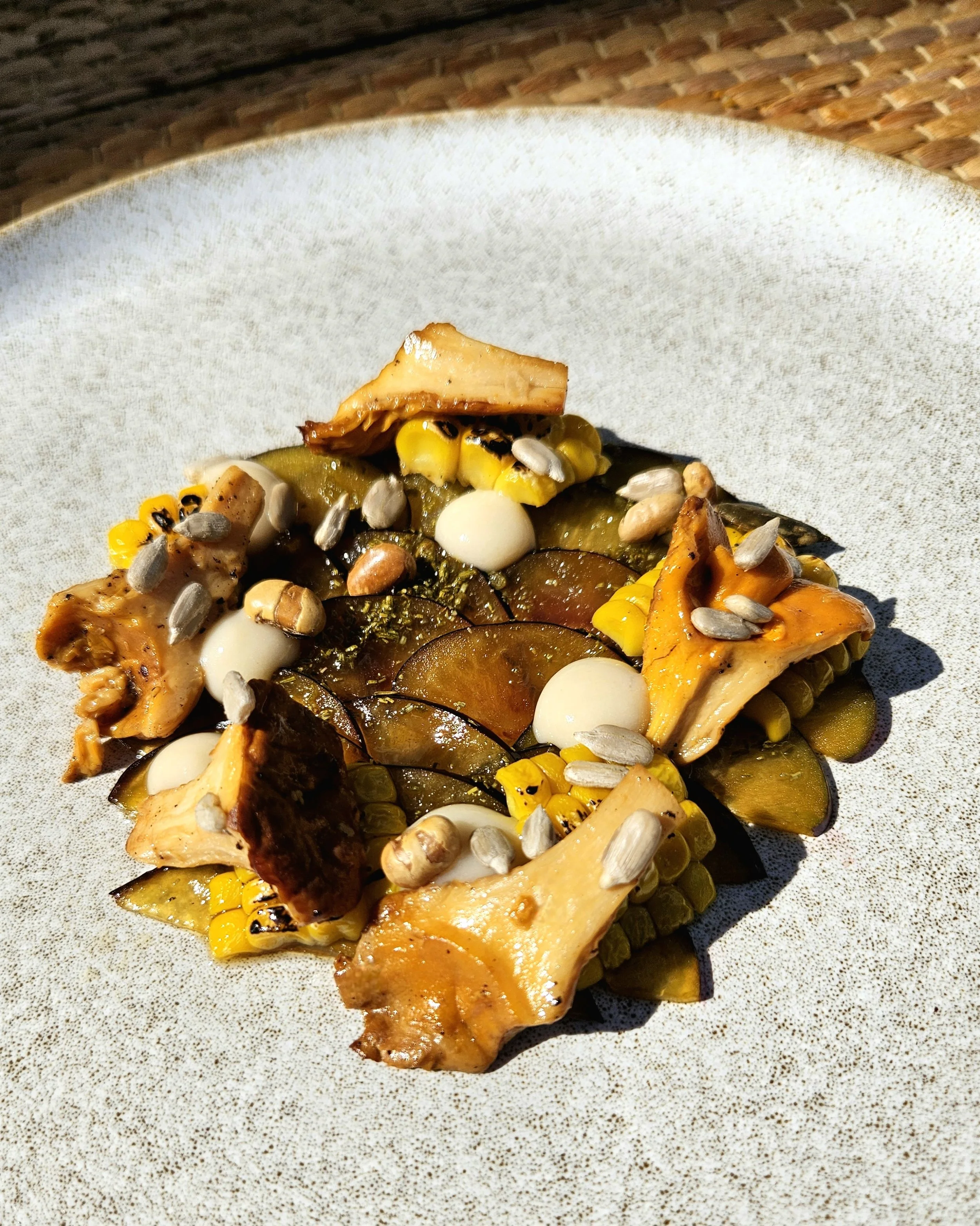 Pflaume I Eierschwammerl I Miso I Saaten