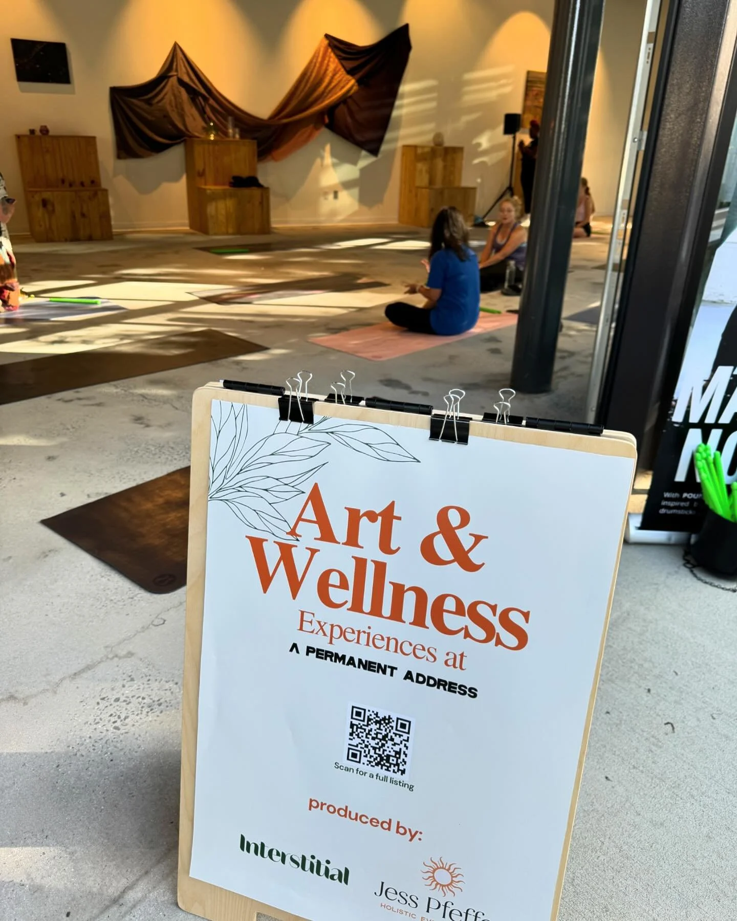 Announcement 📣 

@interstitial_atl and @holisticeventplanning are kicking off a wellness residency at @a_permanentaddress running through the end of the year! All events will work in congress with exhibits running in the gallery. We are thrilled to 