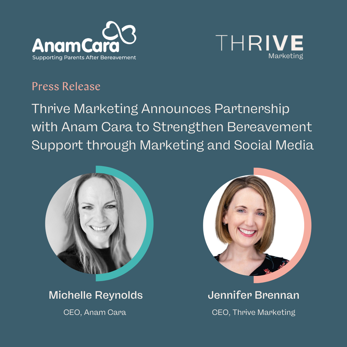 Thrive Marketing Announces Partnership with Anam Cara to Strengthen Bereavement Support through Marketing and Social Media