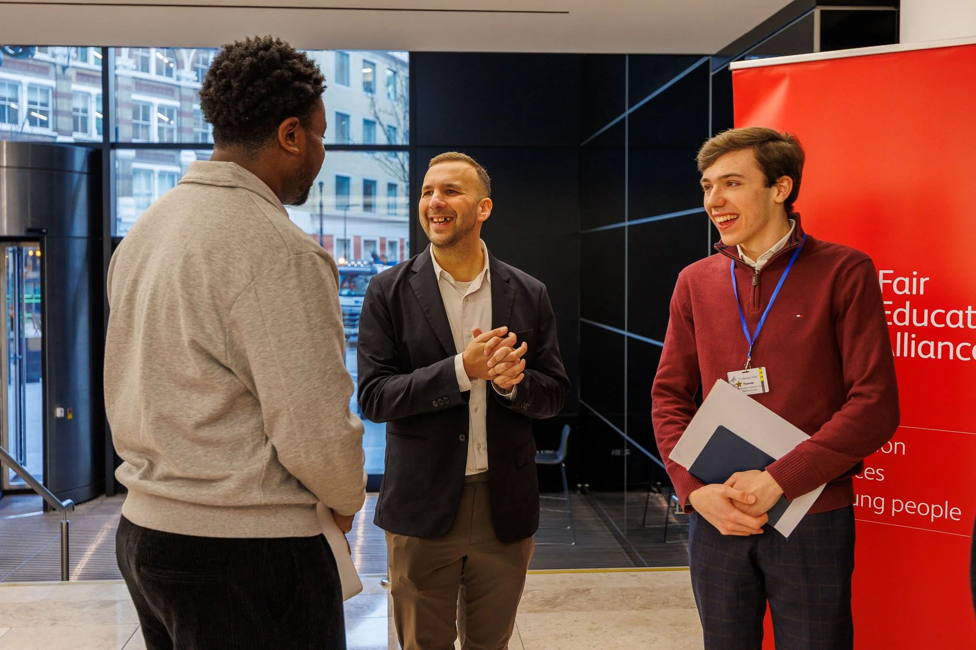 David and Thomas met Zack Polanski, the keynote speaker at our 2026 Fair Education Youth Summit alongside Dylan Law