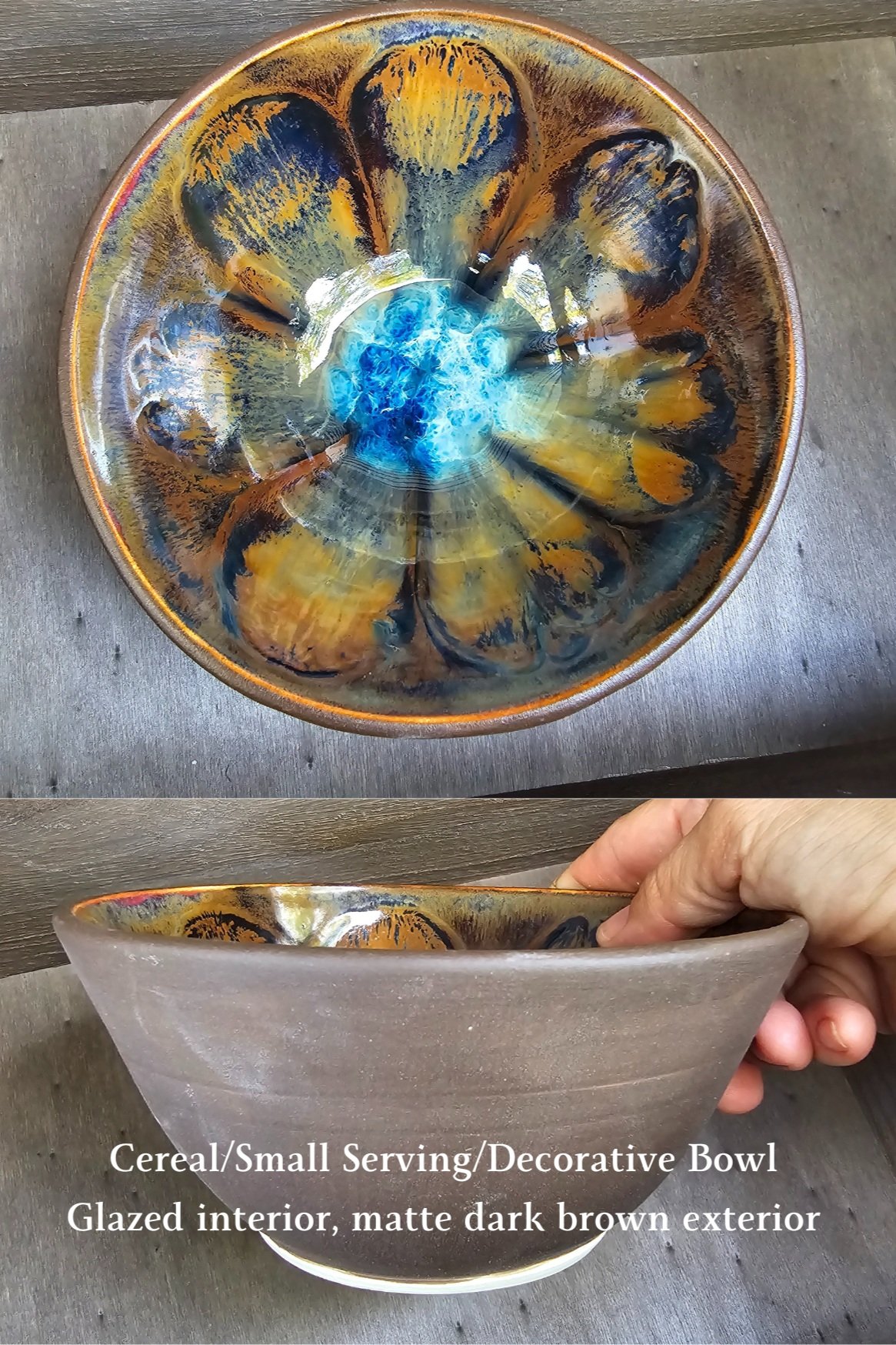 CerealSmall+ServingDecorative+Bowl+Glazed+interior%2C+matte+dark+brown+exterior+%281%29.jpg