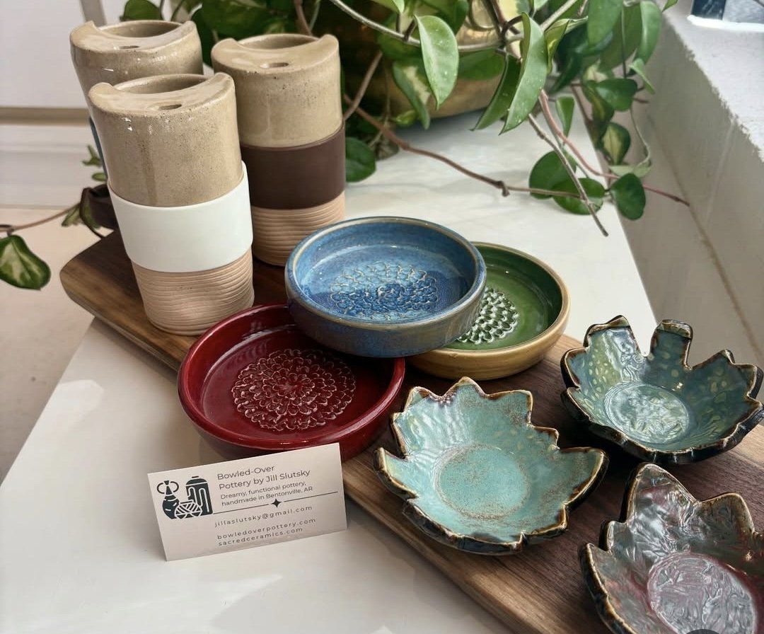 Handmade ceramic items made for Big Heart Bread, Rogers, AR