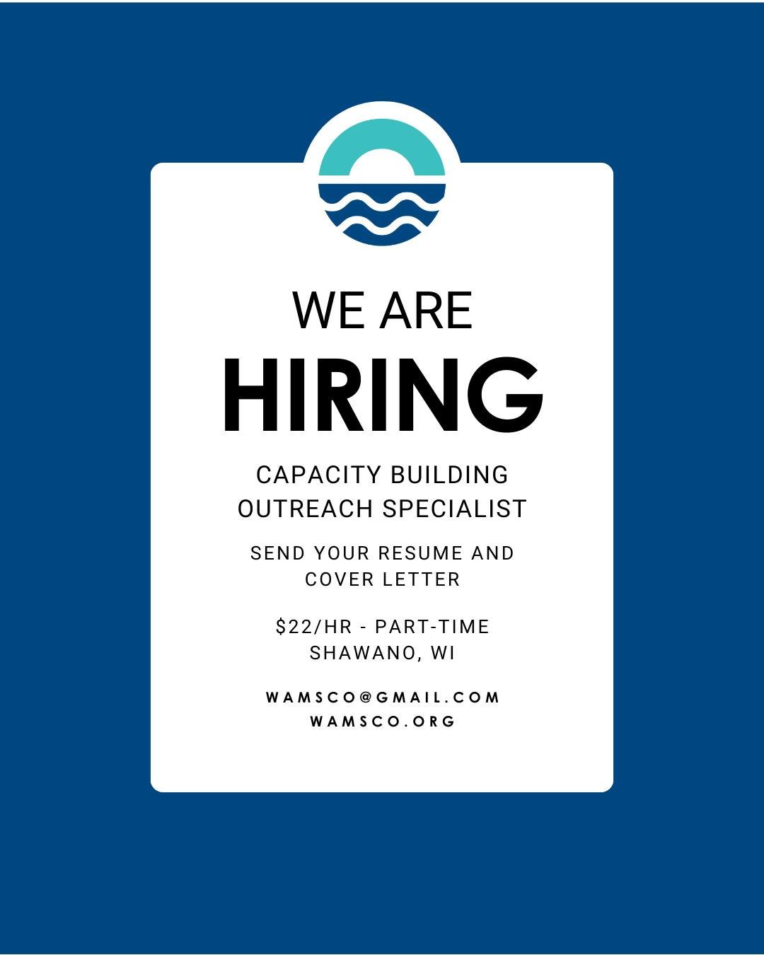 🚨We are hiring!🚨 Do you want a fulfilling job working to protect our Menominee and Shawano waterways? Are you a people person? Interested in natural resources? Have a degree OR interest in Business, Communications, or Sociology?

You're in luck! WA