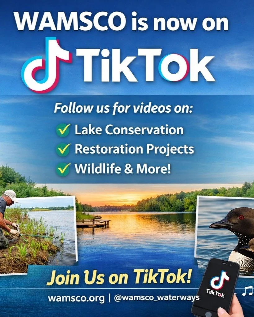 🎥 WAMSCO is now on TikTok!

We&rsquo;re excited to start sharing video content highlighting our conservation work, projects, and ways you can help protect our lakes and waterways. 🌿

Follow us on TikTok and join us there!
👉tiktok.com/@wamsco_water
