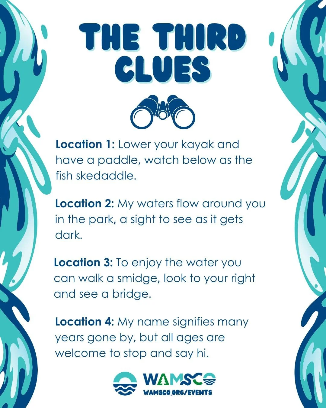 🔍👀 Need another hint? We&rsquo;ve got you covered! The THIRD set of Where&rsquo;s WAMSCO clues is here!

By now, some teams may already be hot on the trail of our hidden treasure boxes&hellip; but if you&rsquo;re still scratching your head over a c